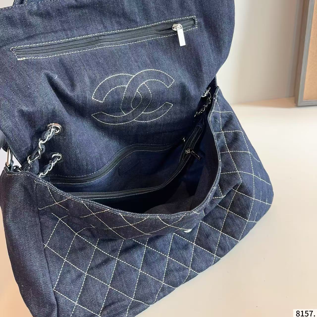 CHANE1 チェーンデニムショルダーバッグ【50％割引+送料無料】