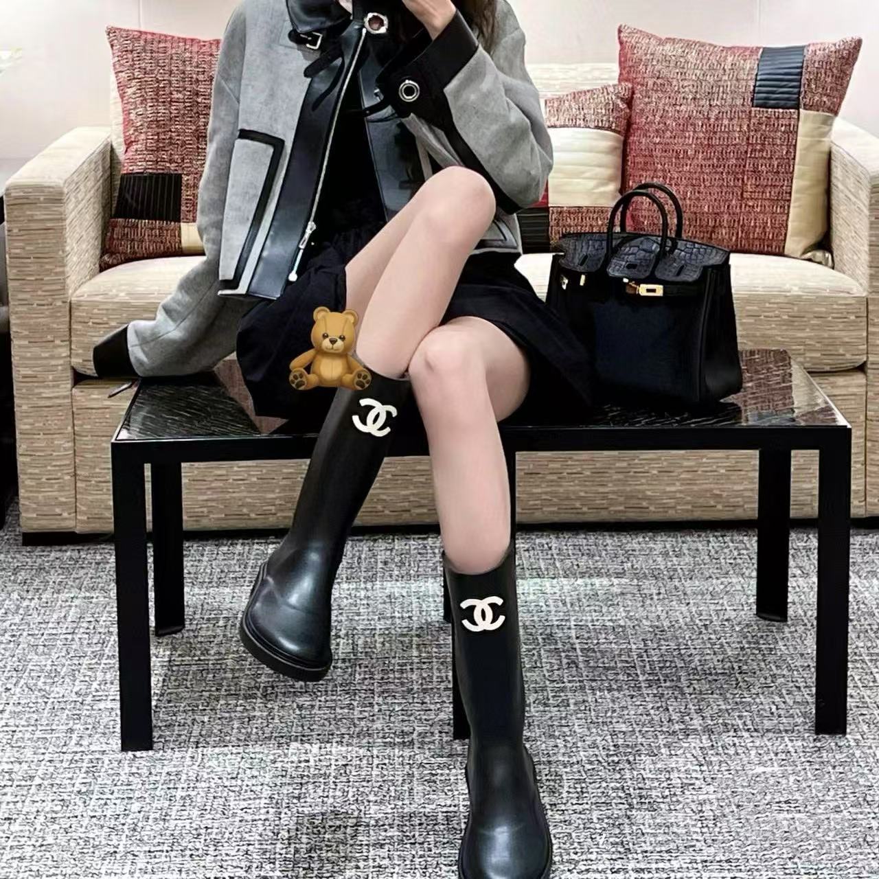 CHANE1 高品質ダブルCレインブーツ【50％割引+送料無料】