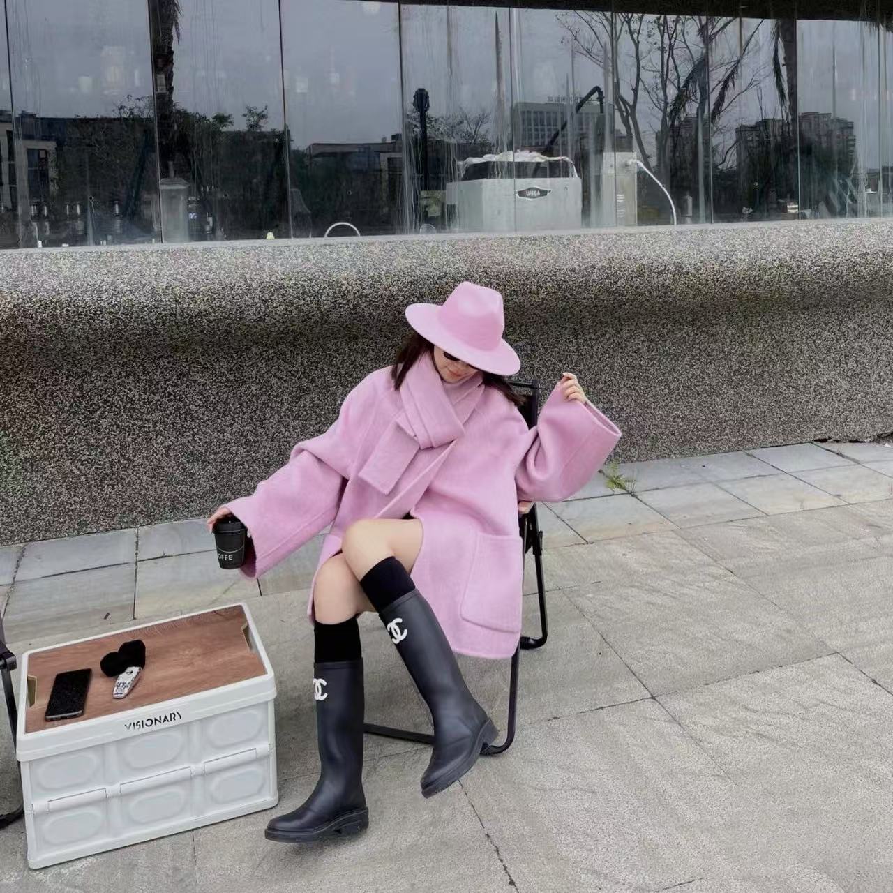 CHANE1 高品質ダブルCレインブーツ【50％割引+送料無料】