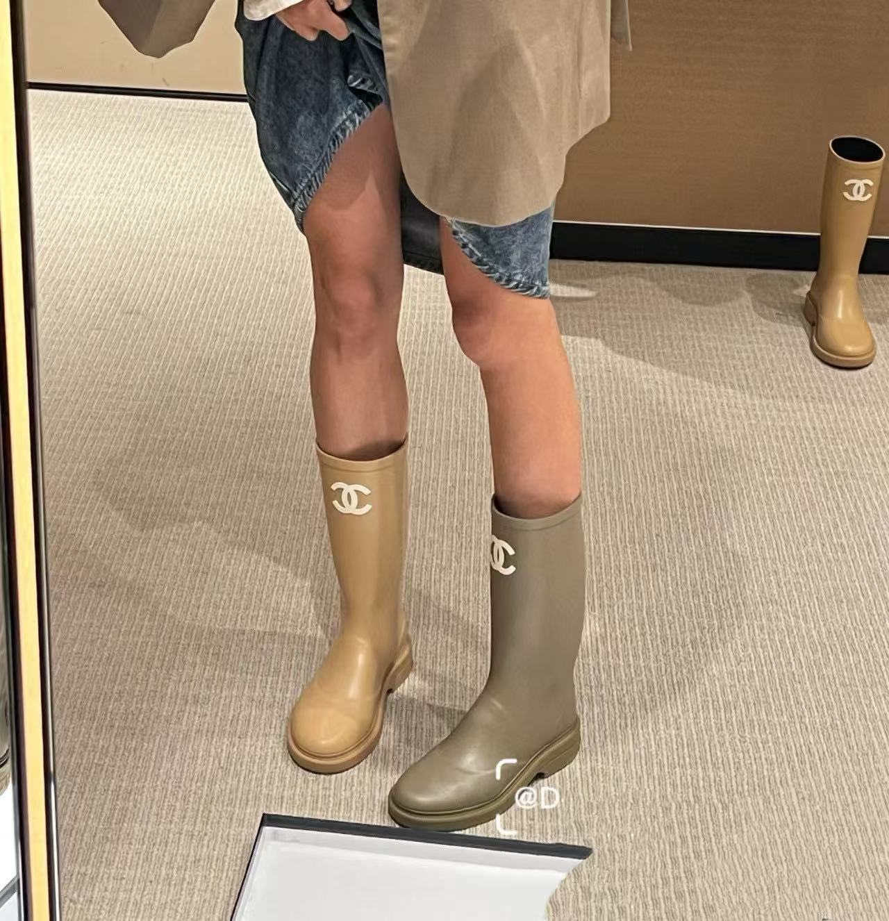 CHANE1 高品質ダブルCレインブーツ【50％割引+送料無料】