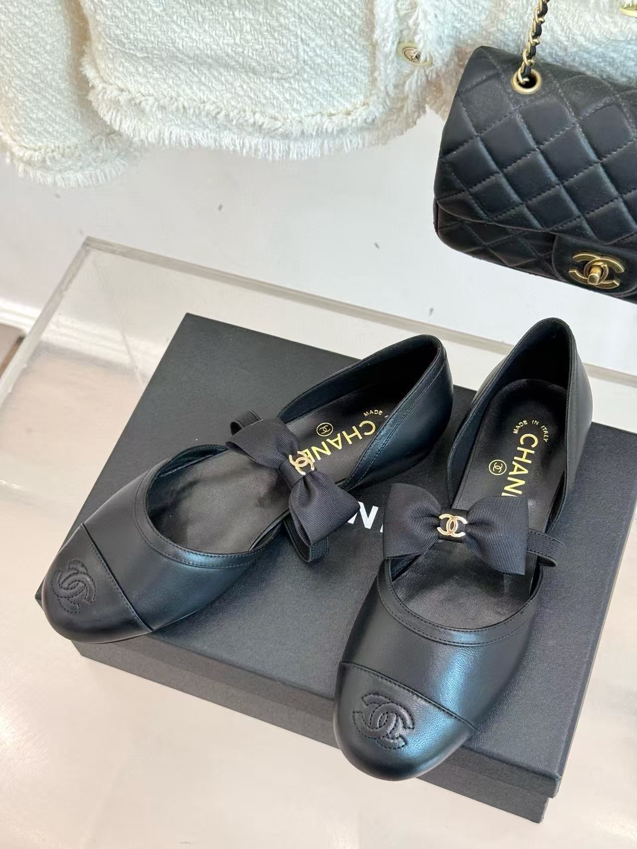 CHANE1 高品質リボンメリージェーンフラットシューズ【50％割引+送料無料】