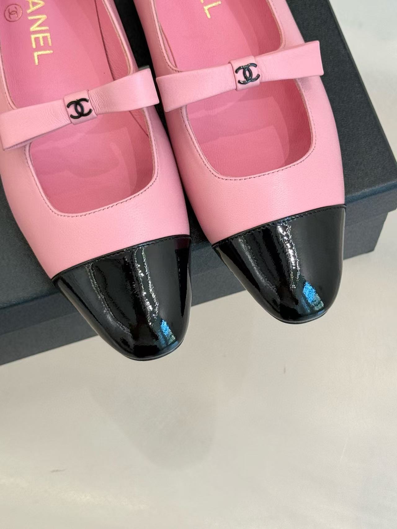 CHANE1 高品質ダブルCボウフラットシューズ【50％割引+送料無料】