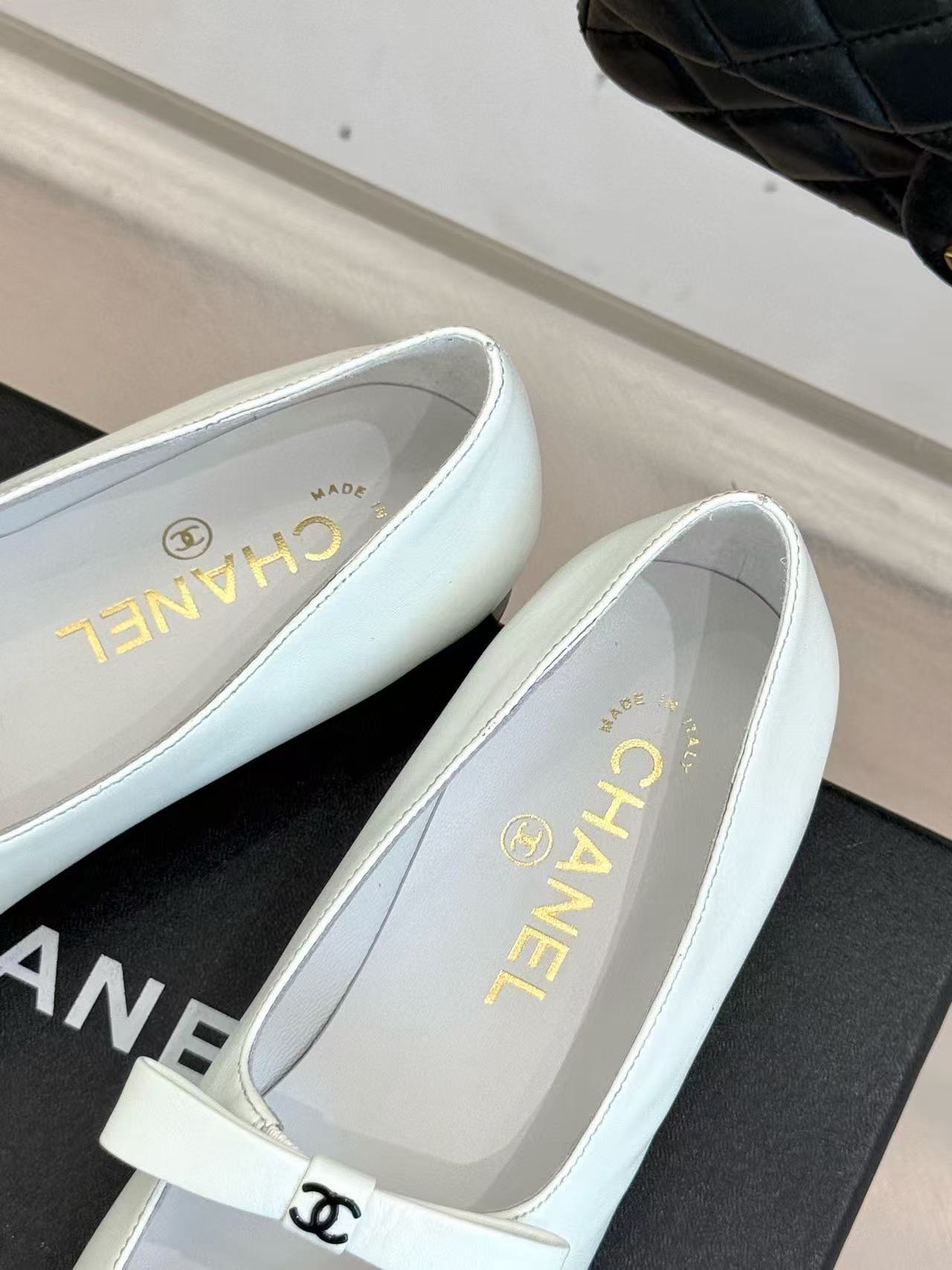 CHANE1 高品質ダブルCボウフラットシューズ【50％割引+送料無料】