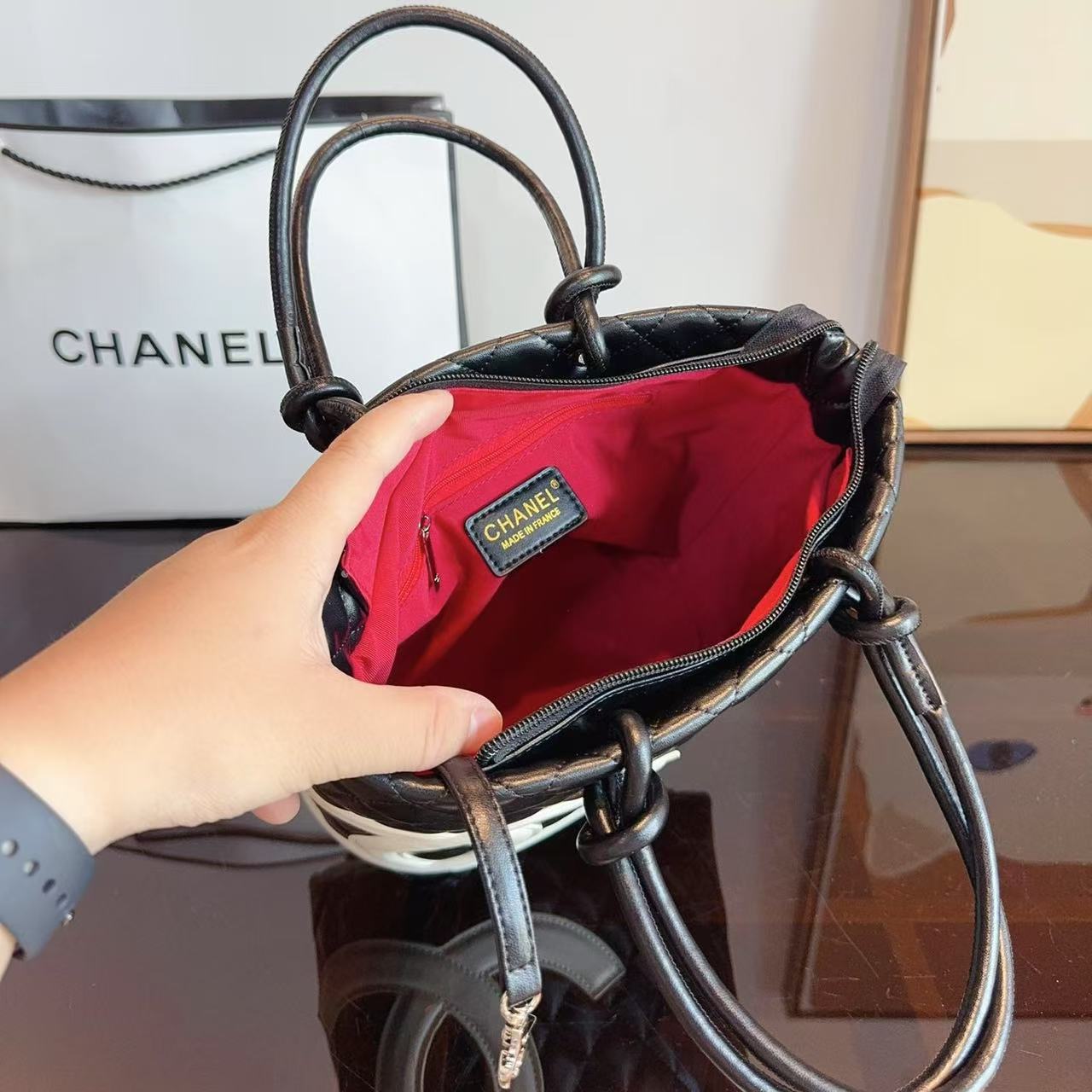 CHANE1 ダブルCハンドバッグ【50％割引+送料無料】