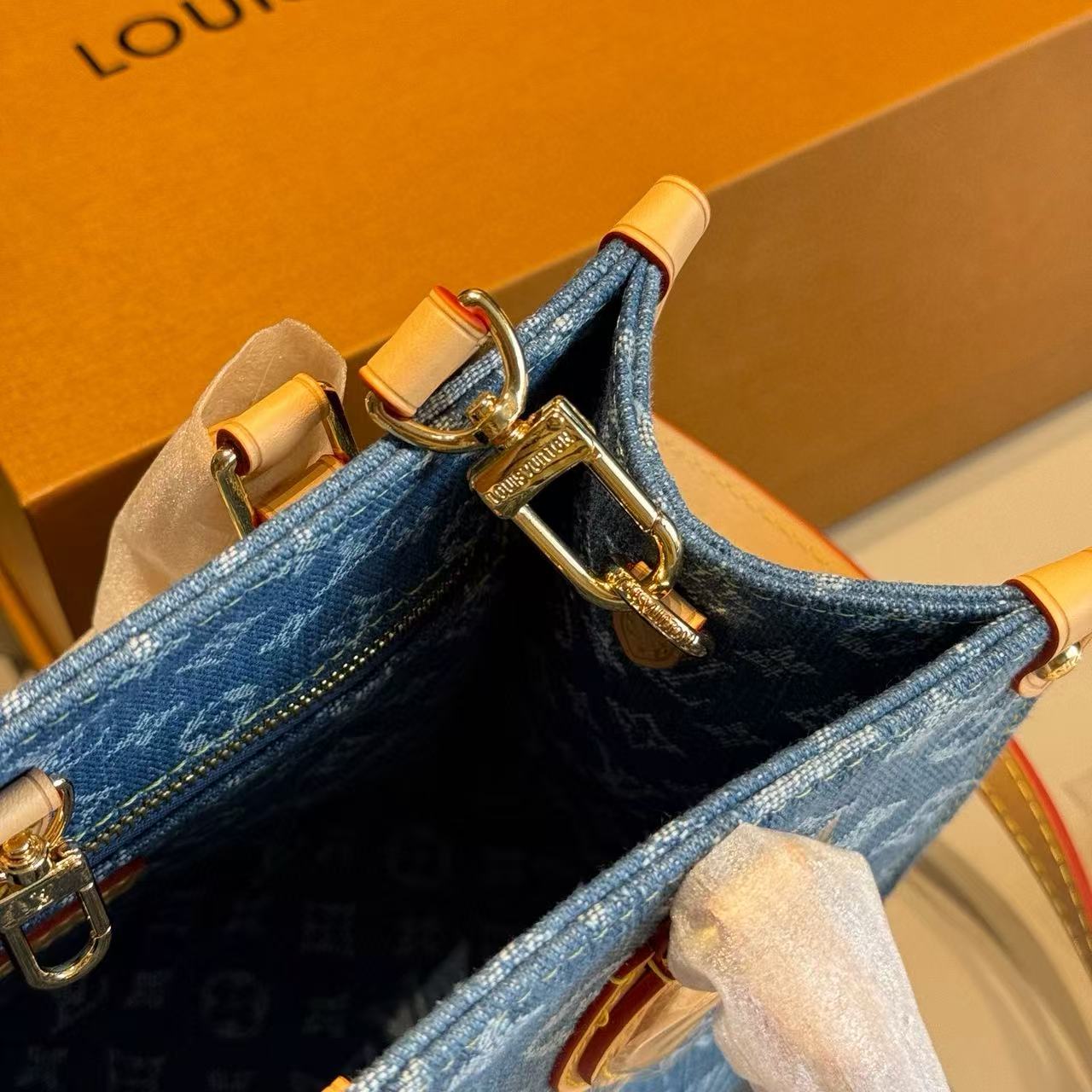 LVプリントデニムハンドバッグ【50％割引+送料無料】