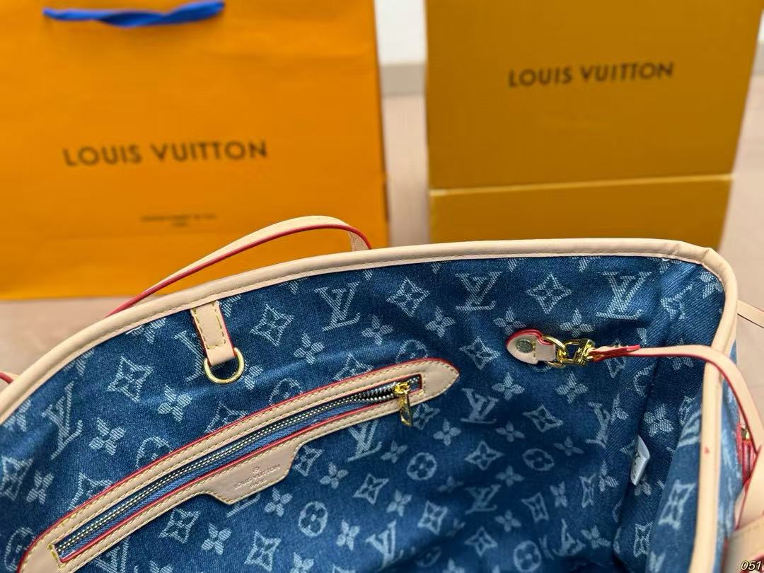 LVチェリーデニムショッピングバッグ【50％割引+送料無料】