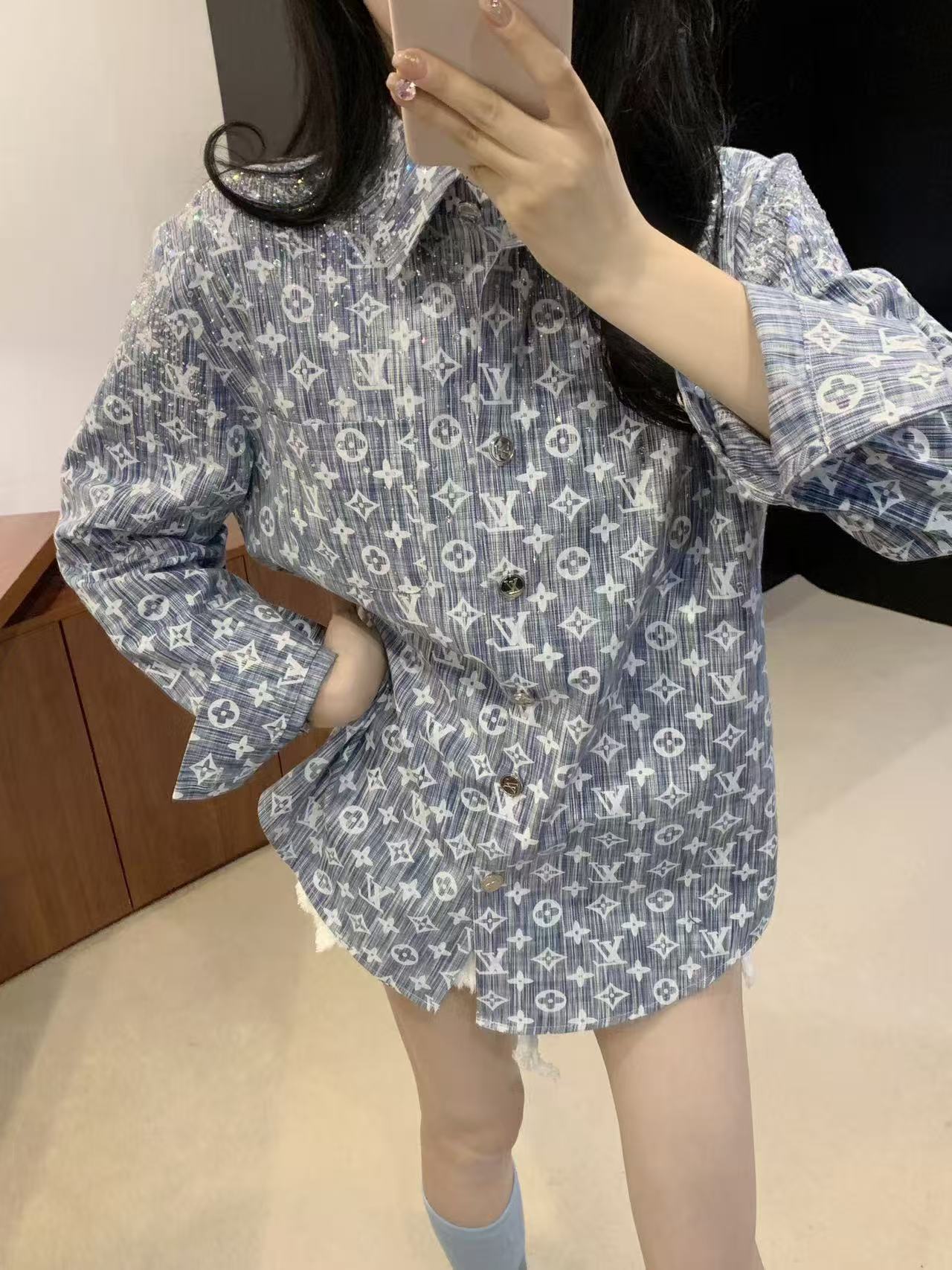 LVプリントデニムジャケット【50％割引+送料無料】