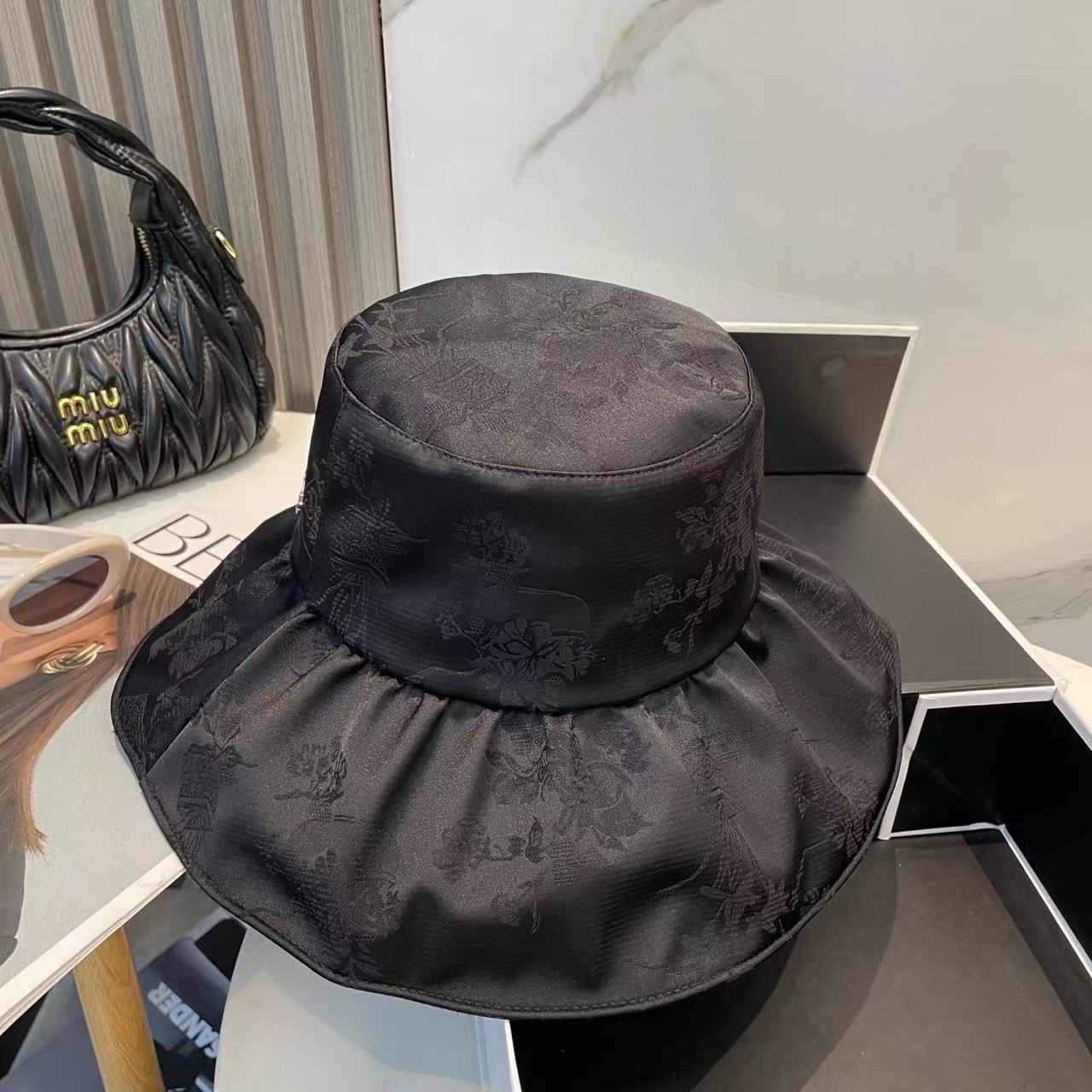 GUCC1 ジャカード サンプロテクション バケットハット【50％割引+送料無料】