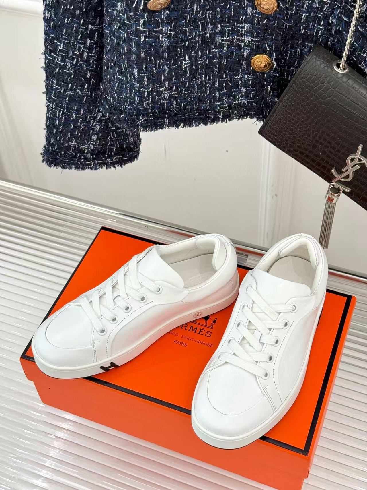 HERME5の高品質クラシックホワイトシューズ【50％割引+送料無料】