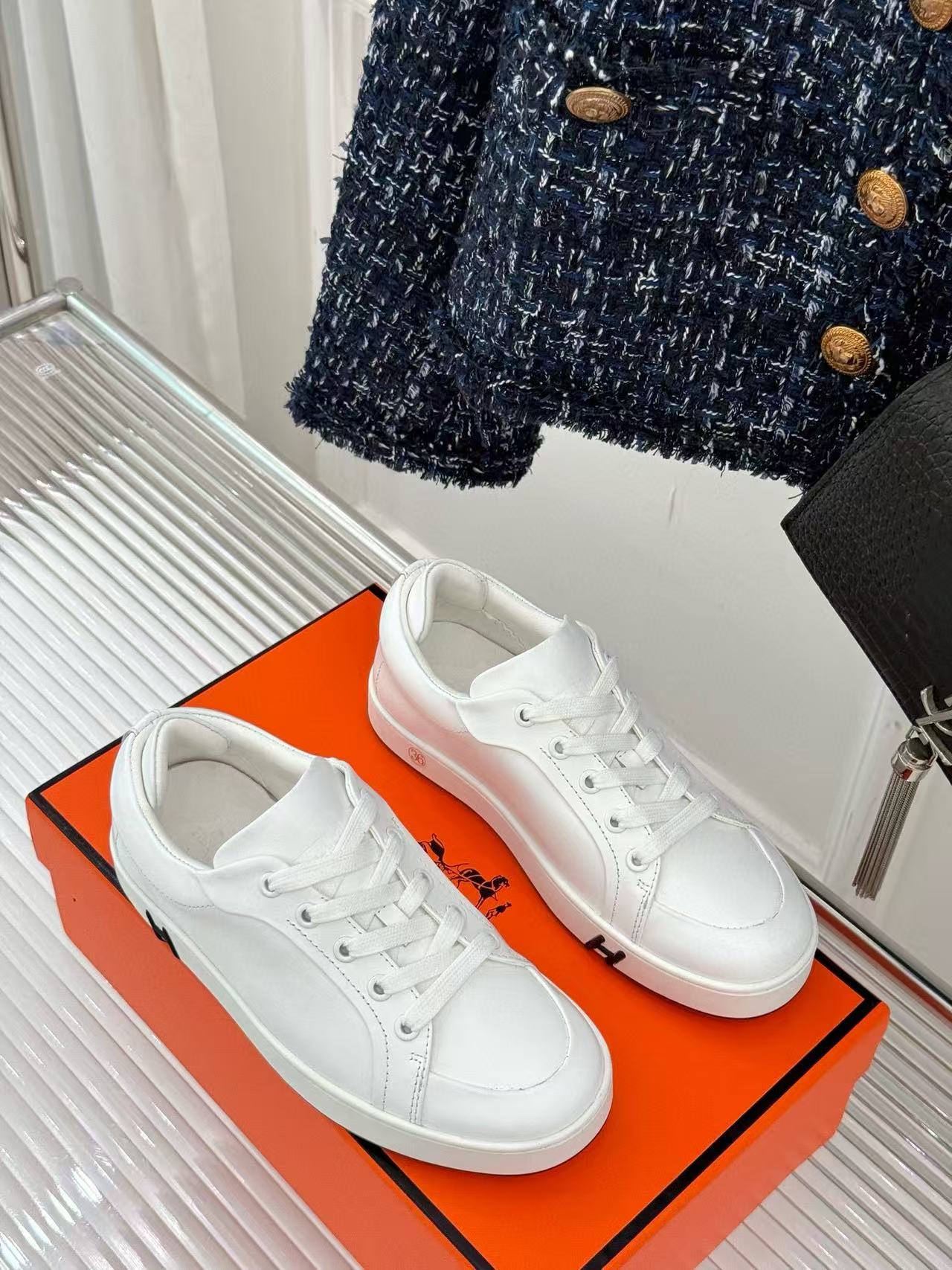 HERME5の高品質クラシックホワイトシューズ【50％割引+送料無料】