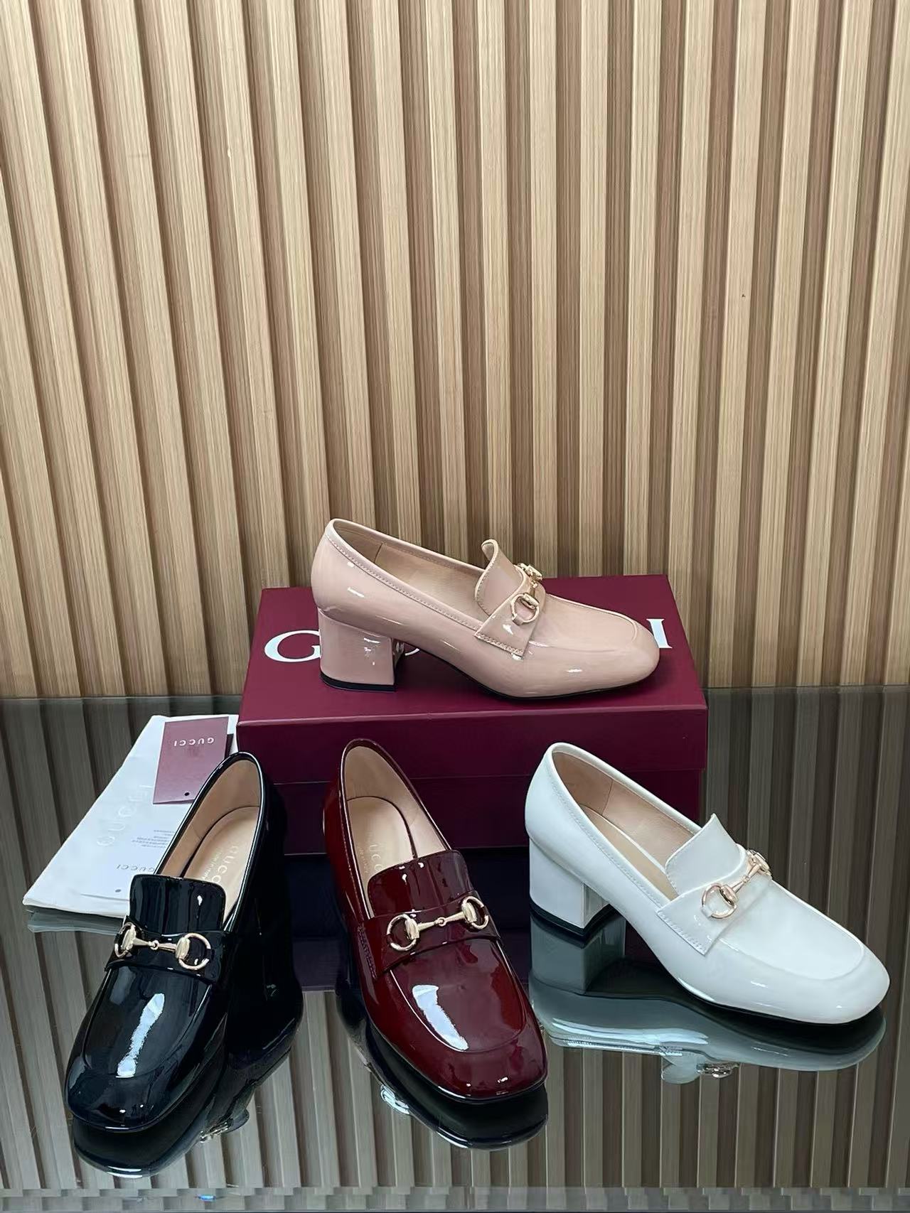 GUCC1の高品質ローヒールシューズ【50％割引+送料無料】