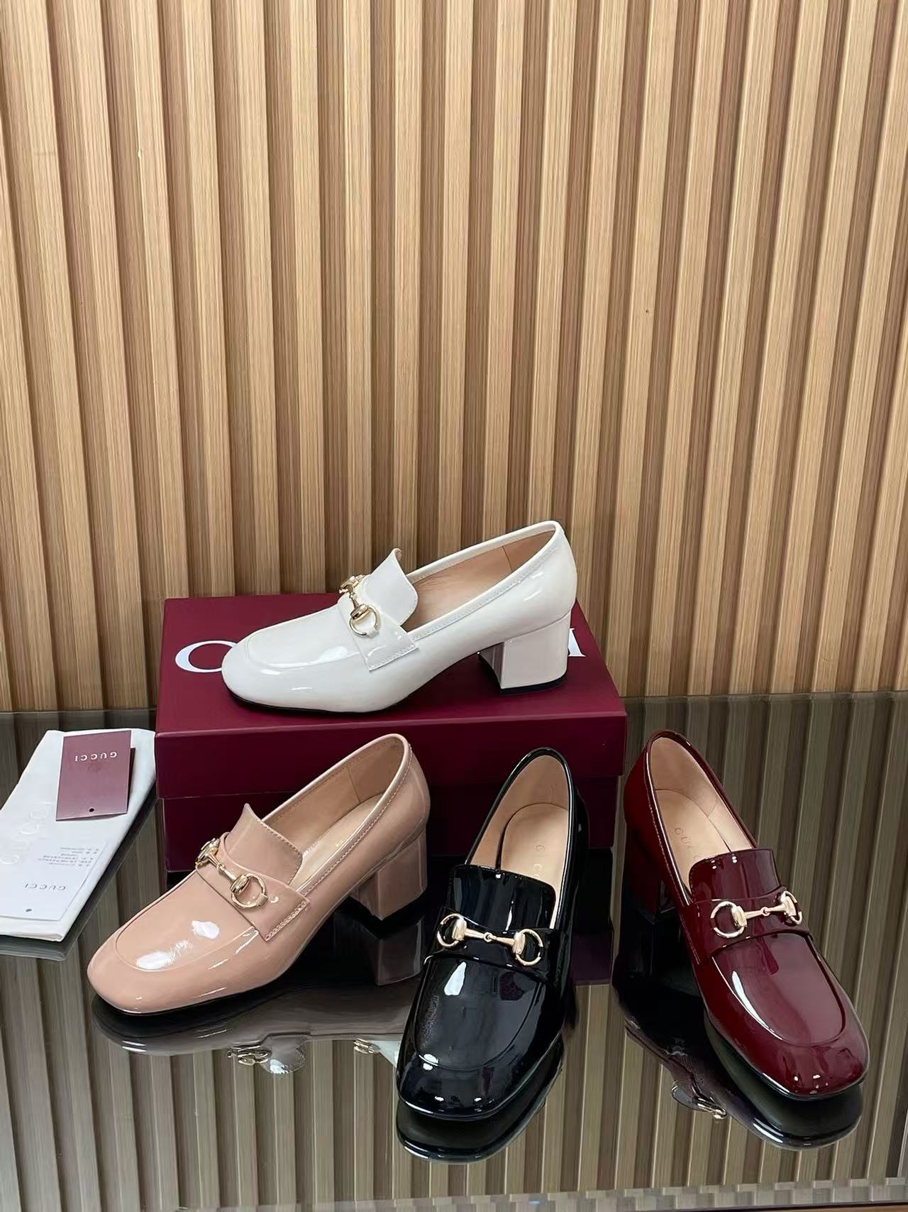GUCC1の高品質ローヒールシューズ【50％割引+送料無料】