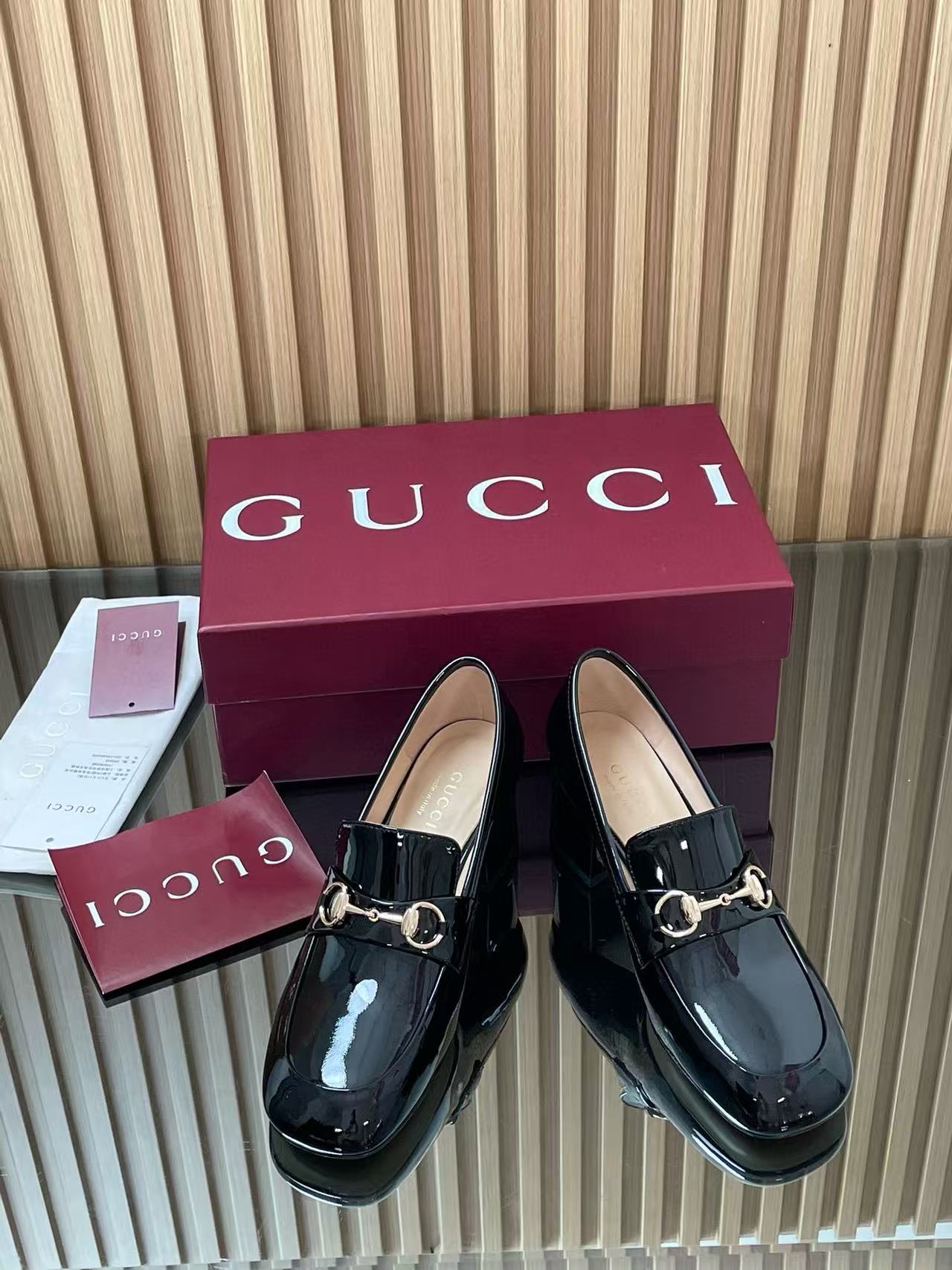 GUCC1の高品質ローヒールシューズ【50％割引+送料無料】