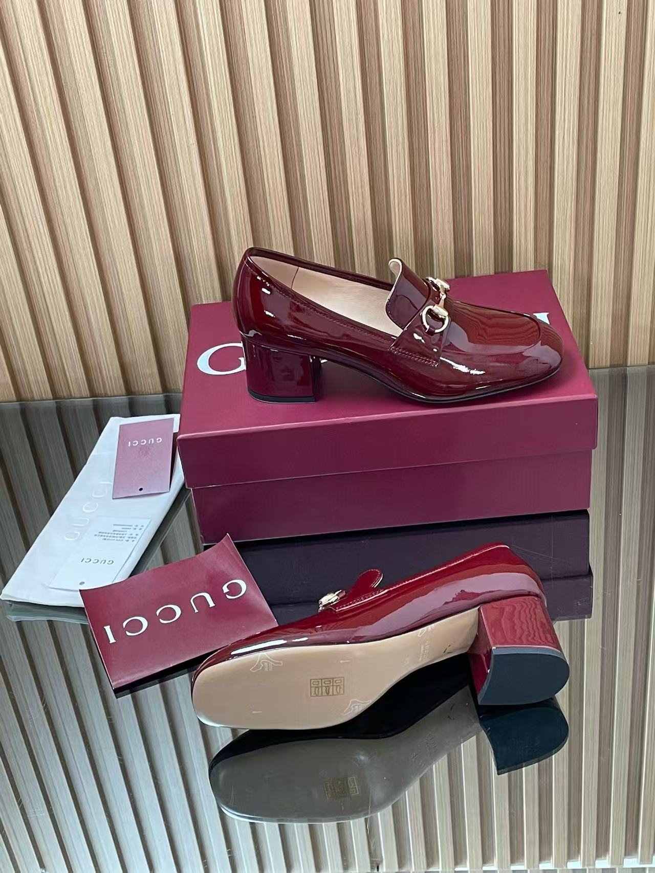 GUCC1の高品質ローヒールシューズ【50％割引+送料無料】