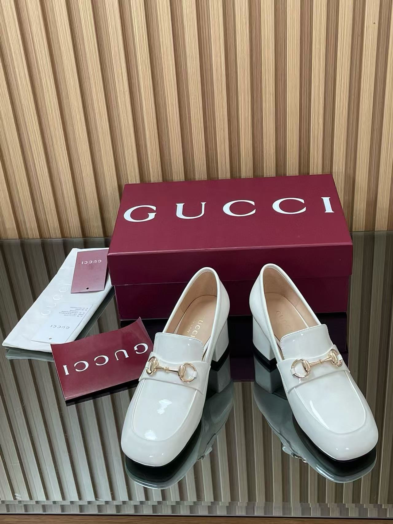 GUCC1の高品質ローヒールシューズ【50％割引+送料無料】