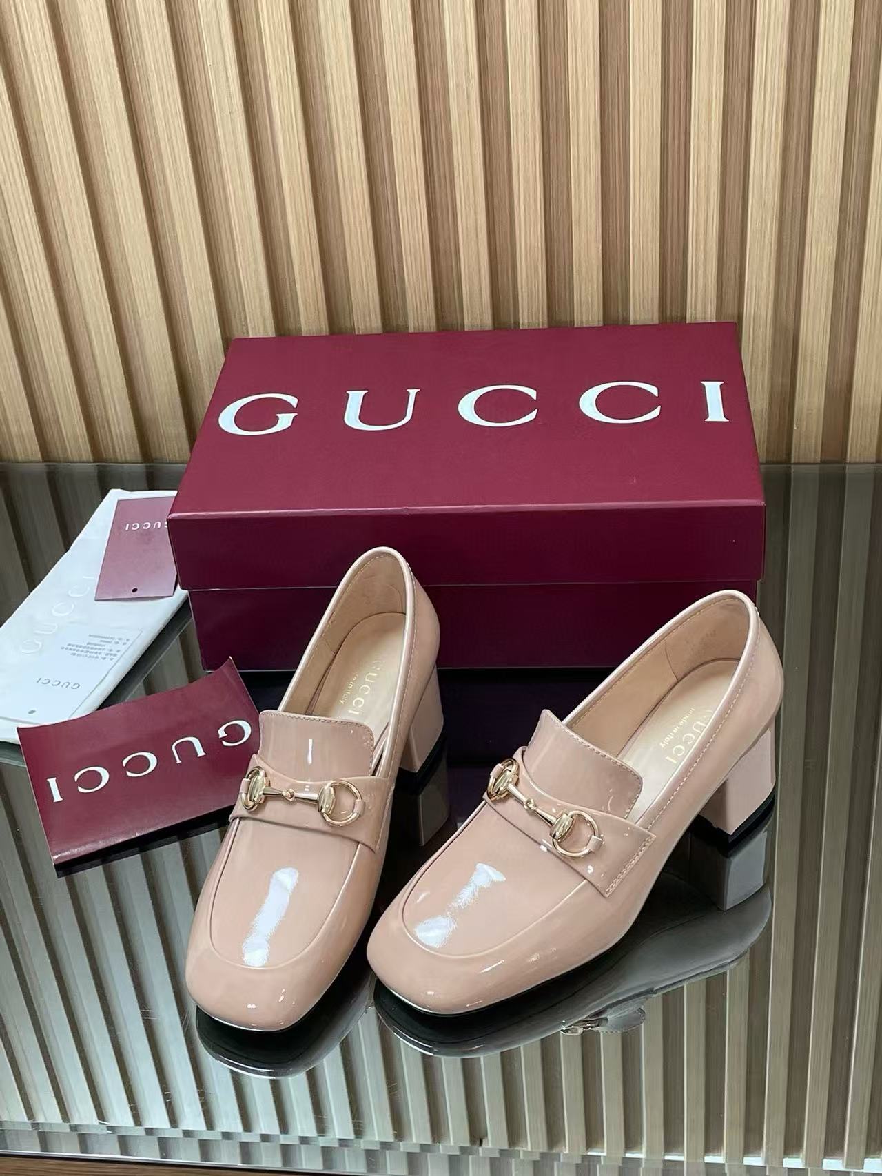 GUCC1の高品質ローヒールシューズ【50％割引+送料無料】