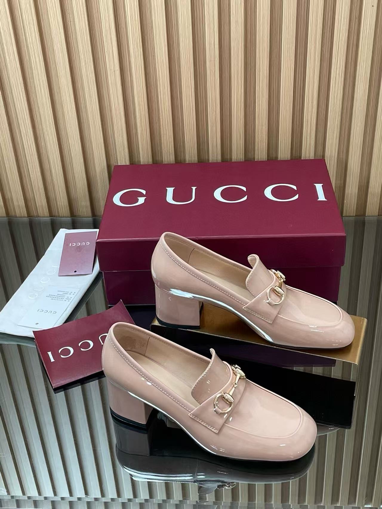GUCC1の高品質ローヒールシューズ【50％割引+送料無料】