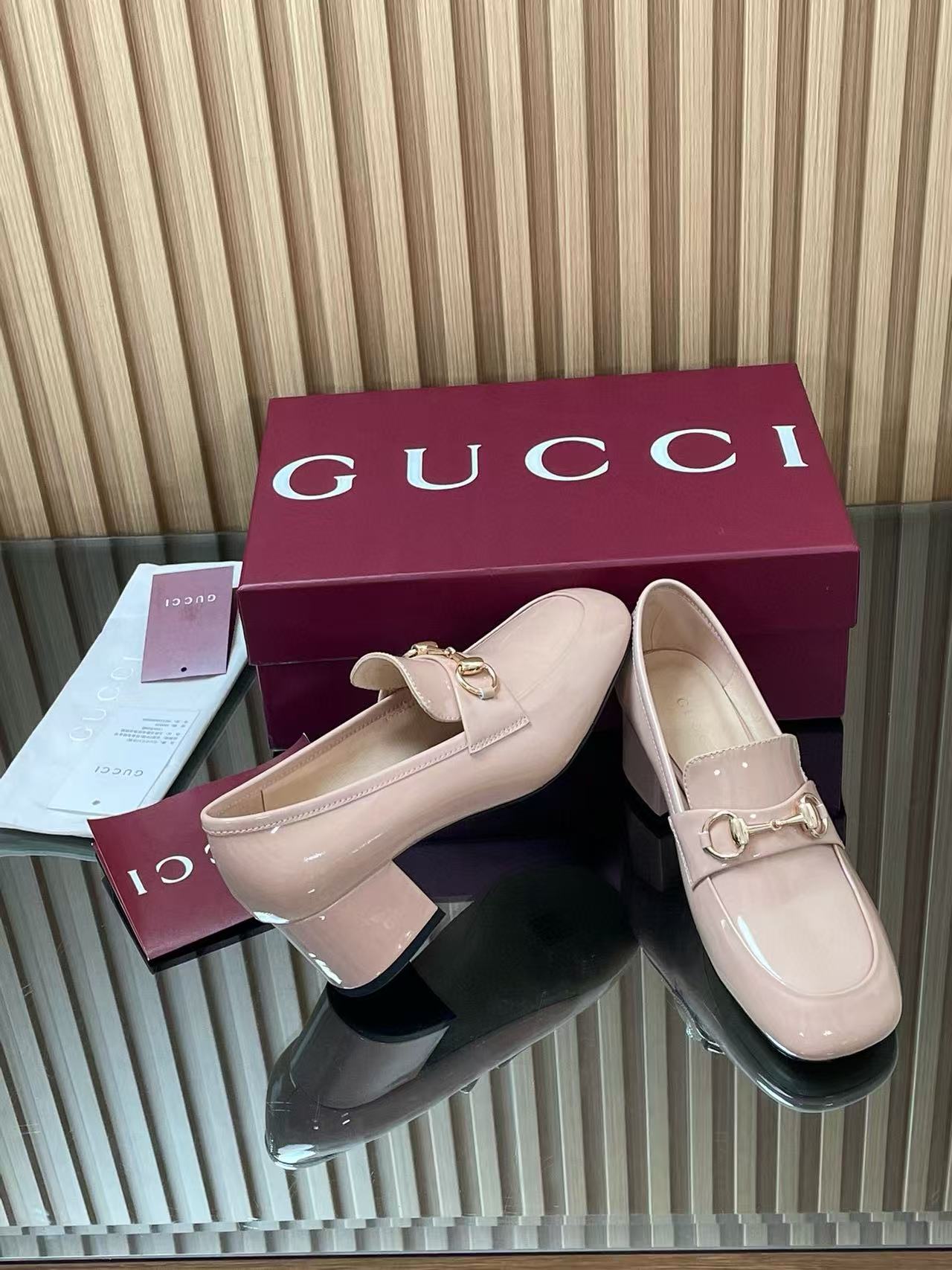 GUCC1の高品質ローヒールシューズ【50％割引+送料無料】