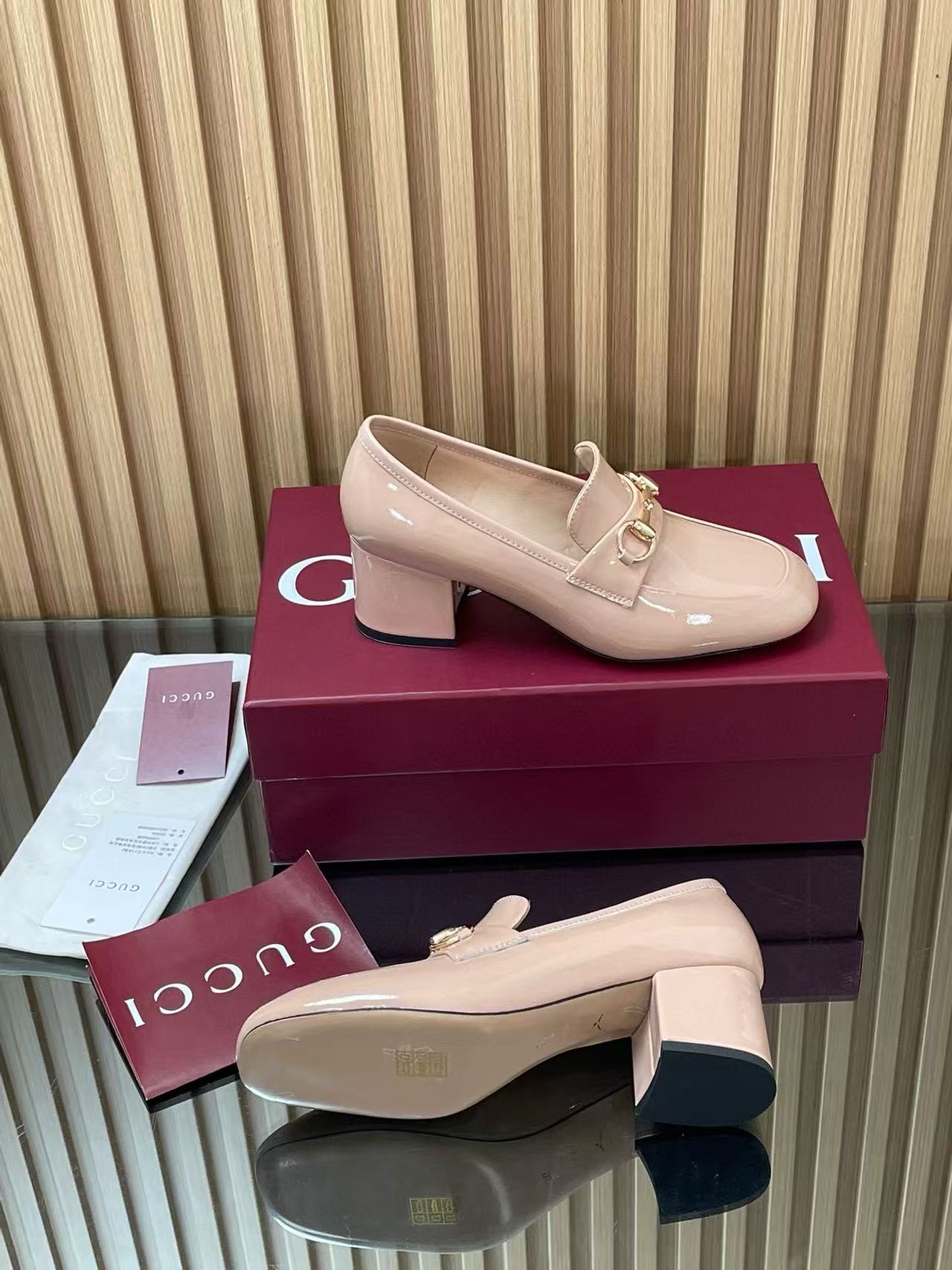 GUCC1の高品質ローヒールシューズ【50％割引+送料無料】