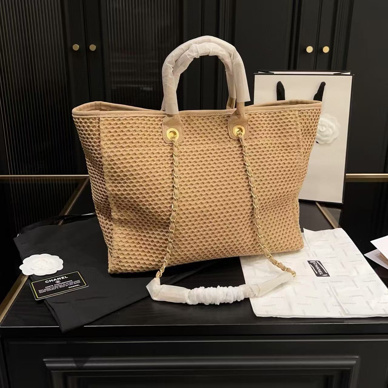 CHANE1 高品質織りビーチバッグ【50％割引+送料無料】