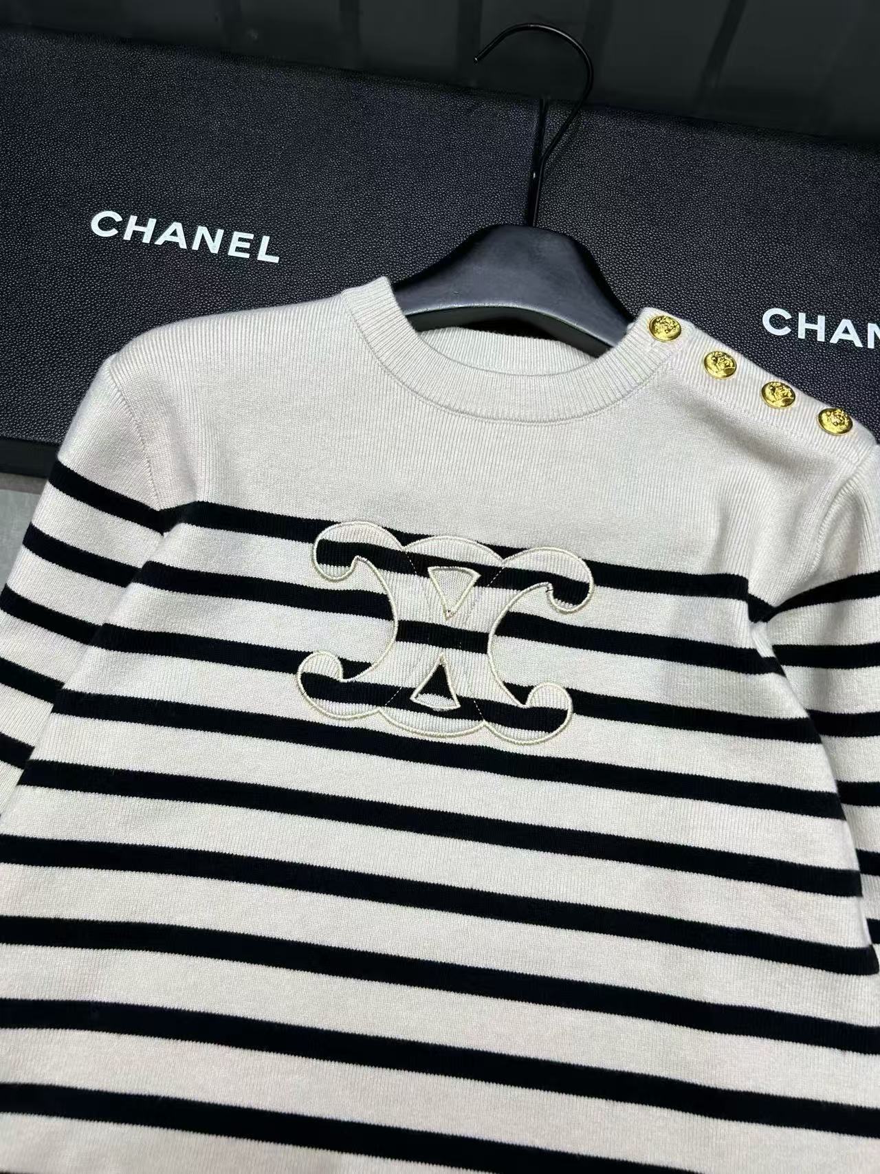 CEL1NE 凱旋門ストライプセーター【50％割引+送料無料】