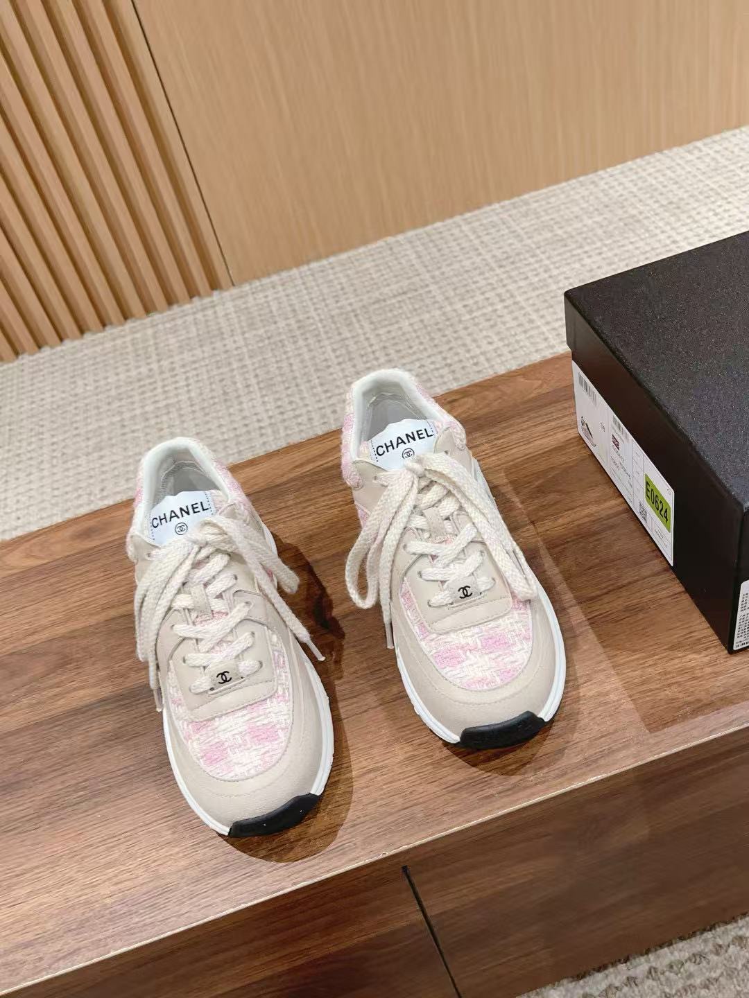 CHANE1 高品質ツイードスニーカー【50％割引+送料無料】