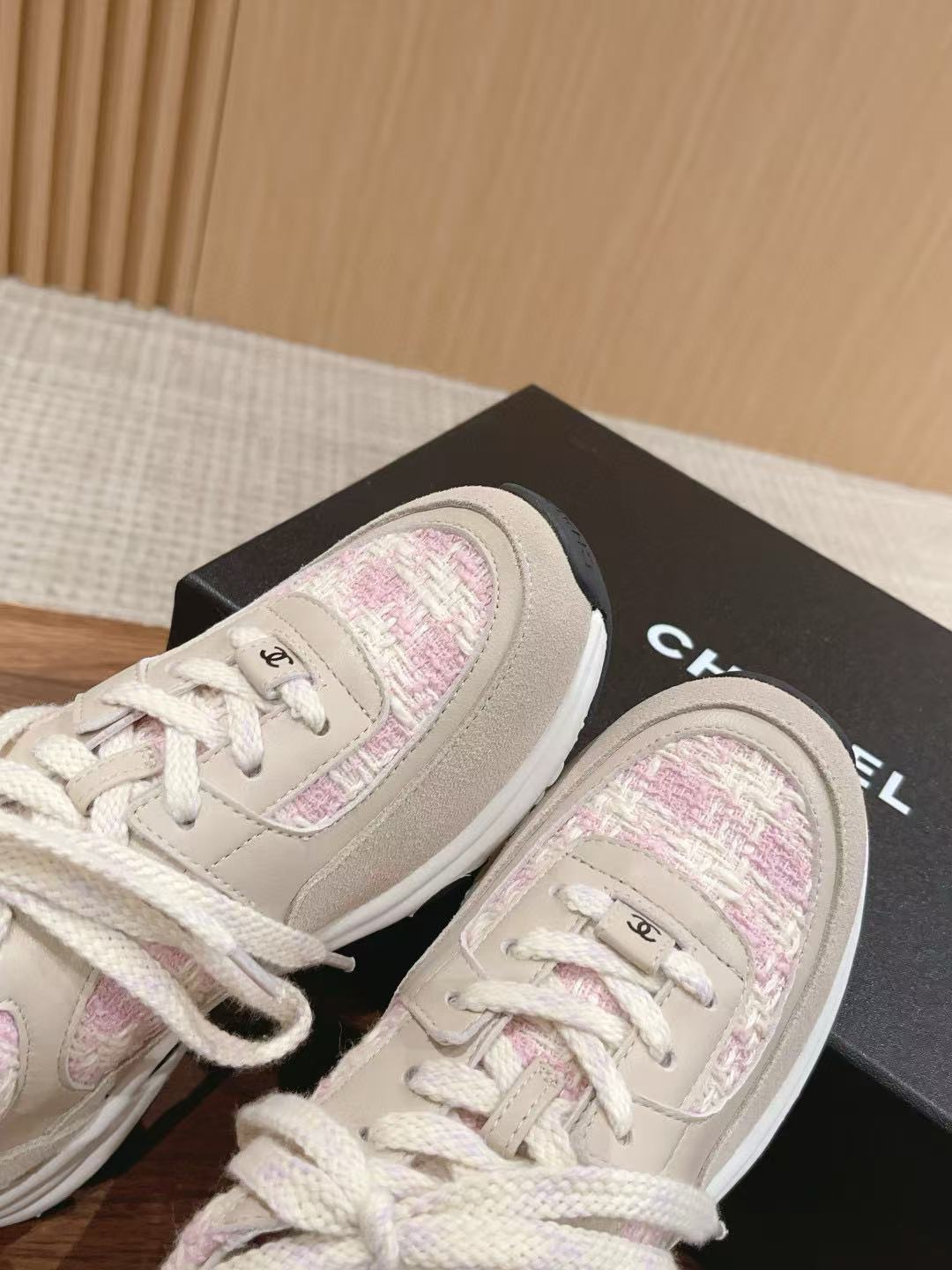 CHANE1 高品質ツイードスニーカー【50％割引+送料無料】