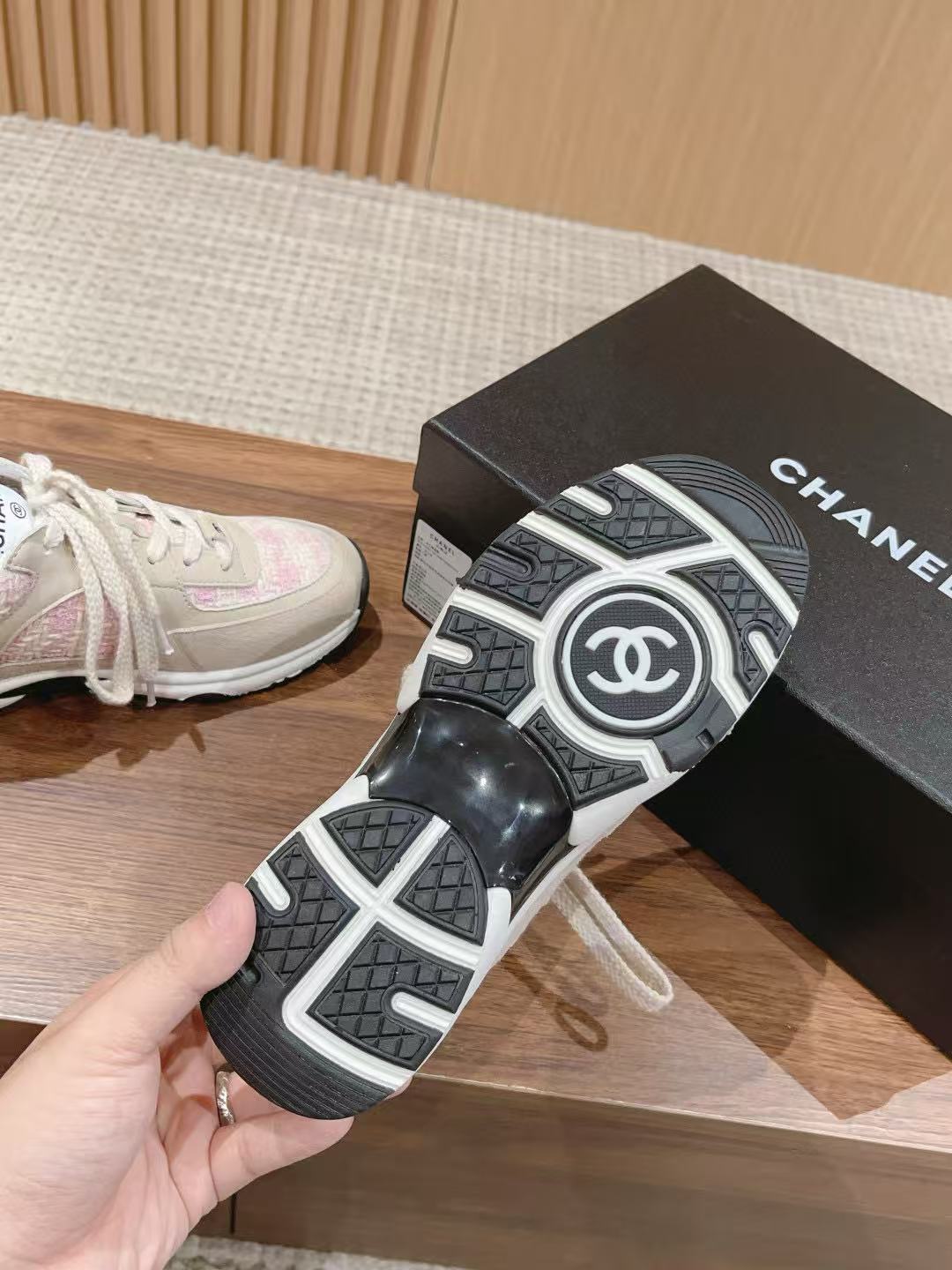 CHANE1 高品質ツイードスニーカー【50％割引+送料無料】