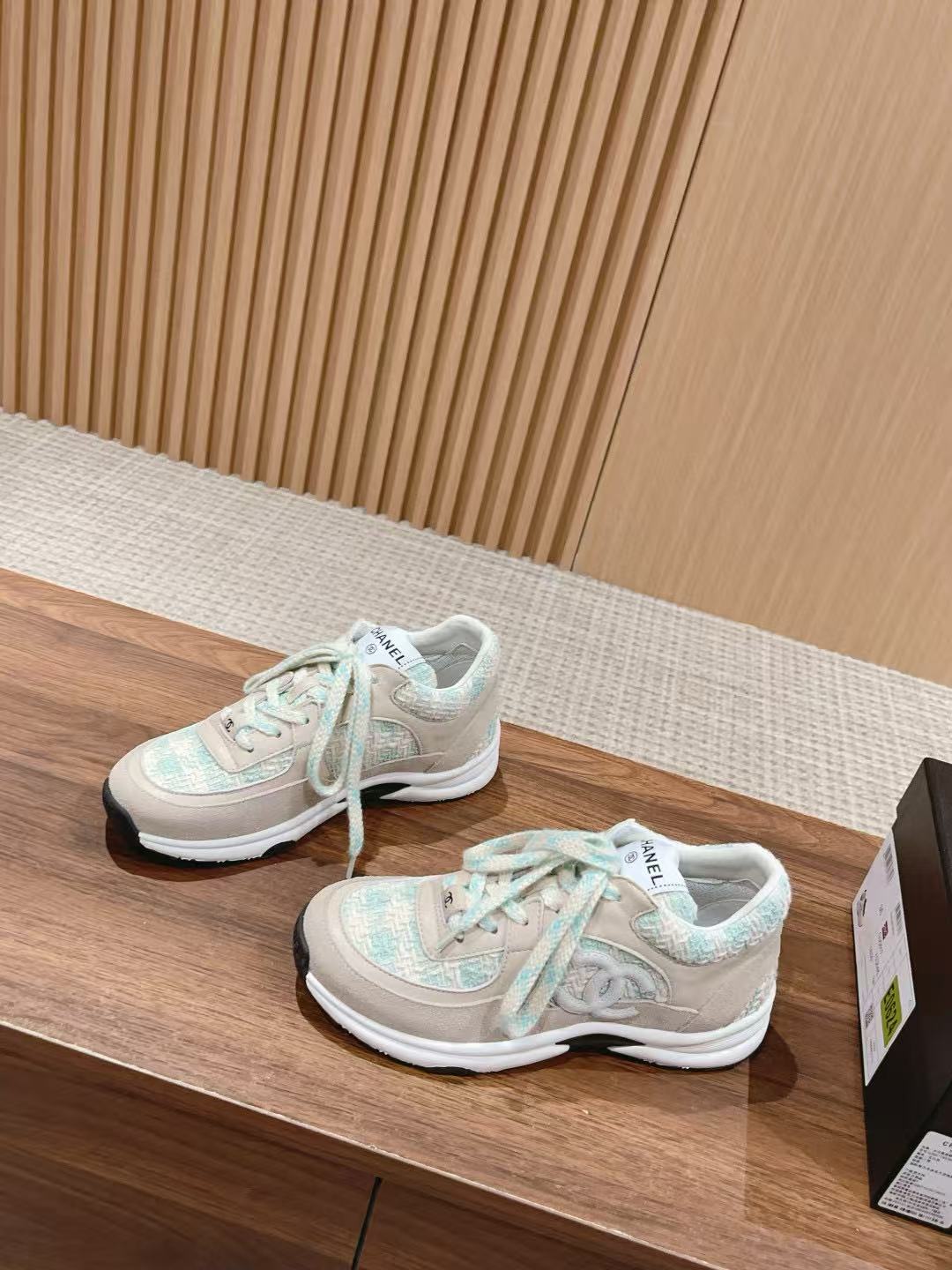 CHANE1 高品質ツイードスニーカー【50％割引+送料無料】