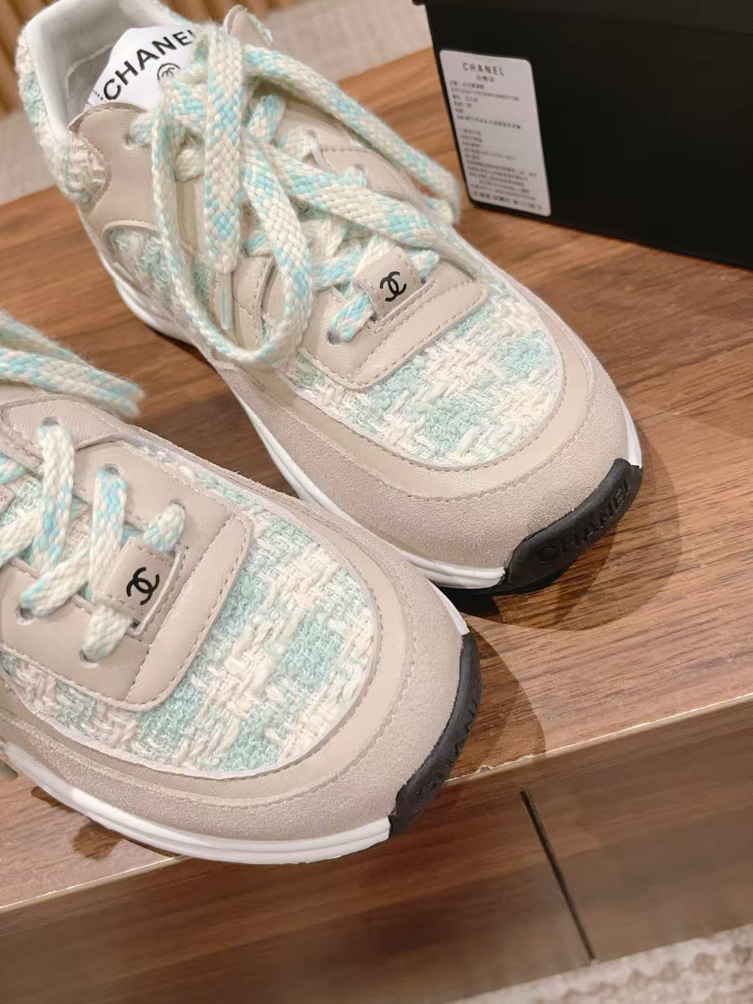 CHANE1 高品質ツイードスニーカー【50％割引+送料無料】