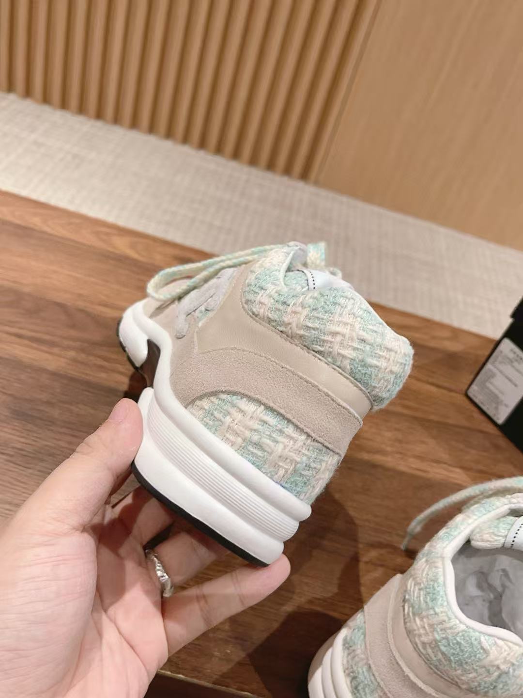 CHANE1 高品質ツイードスニーカー【50％割引+送料無料】