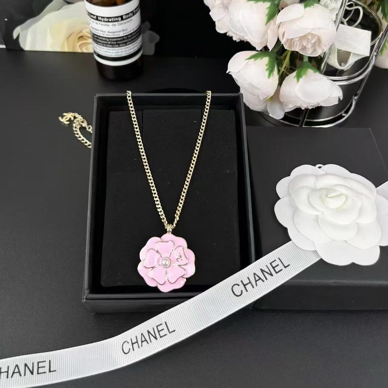 CHANE1 ピンクフラワーネックレス【50％割引+送料無料】