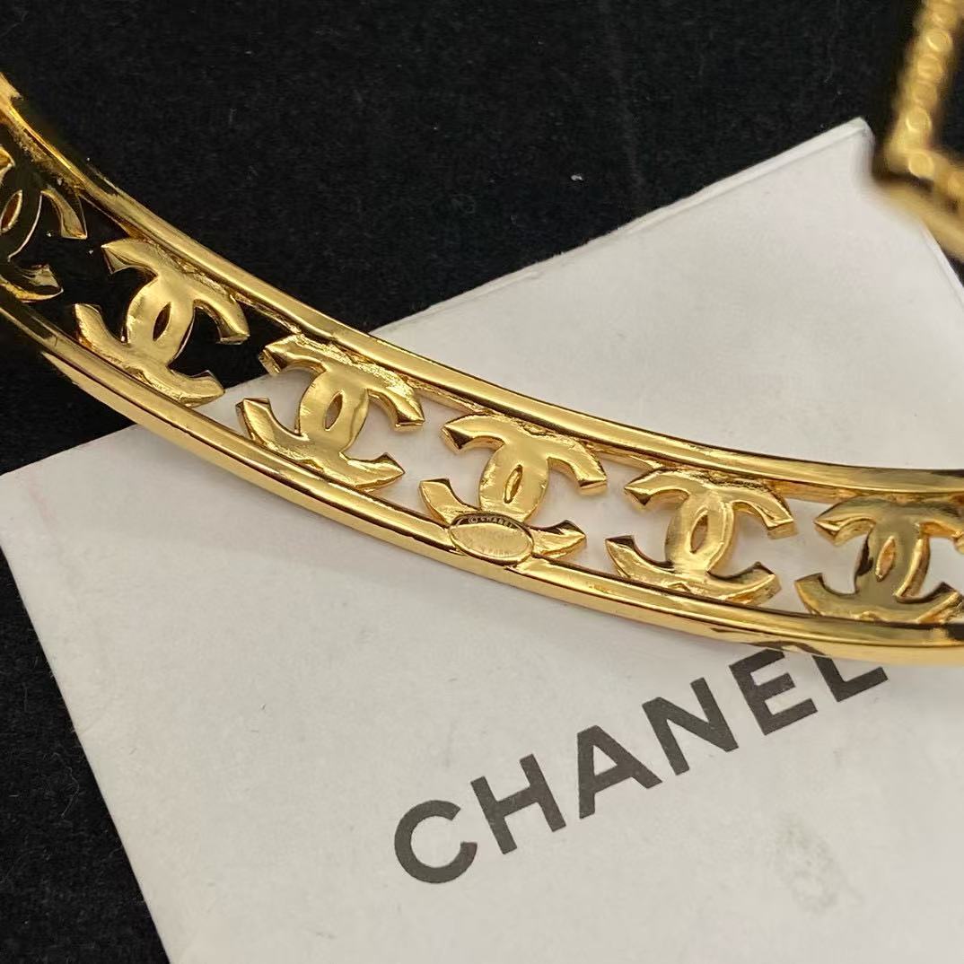 CHANE1 ダブルC ホローレター ブレスレット【50％割引+送料無料】