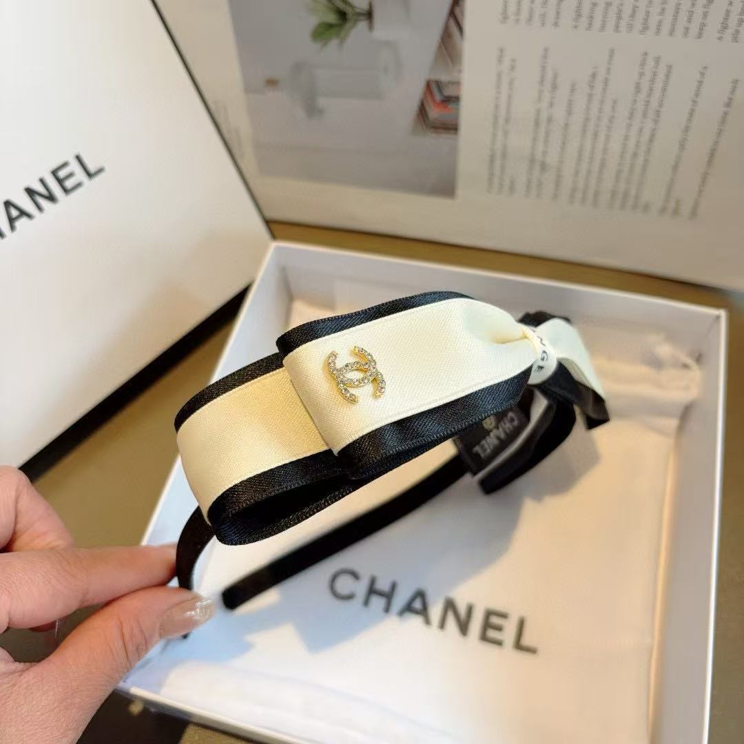 CHANE1 リボンダブルCヘッドバンド【50％割引+送料無料】
