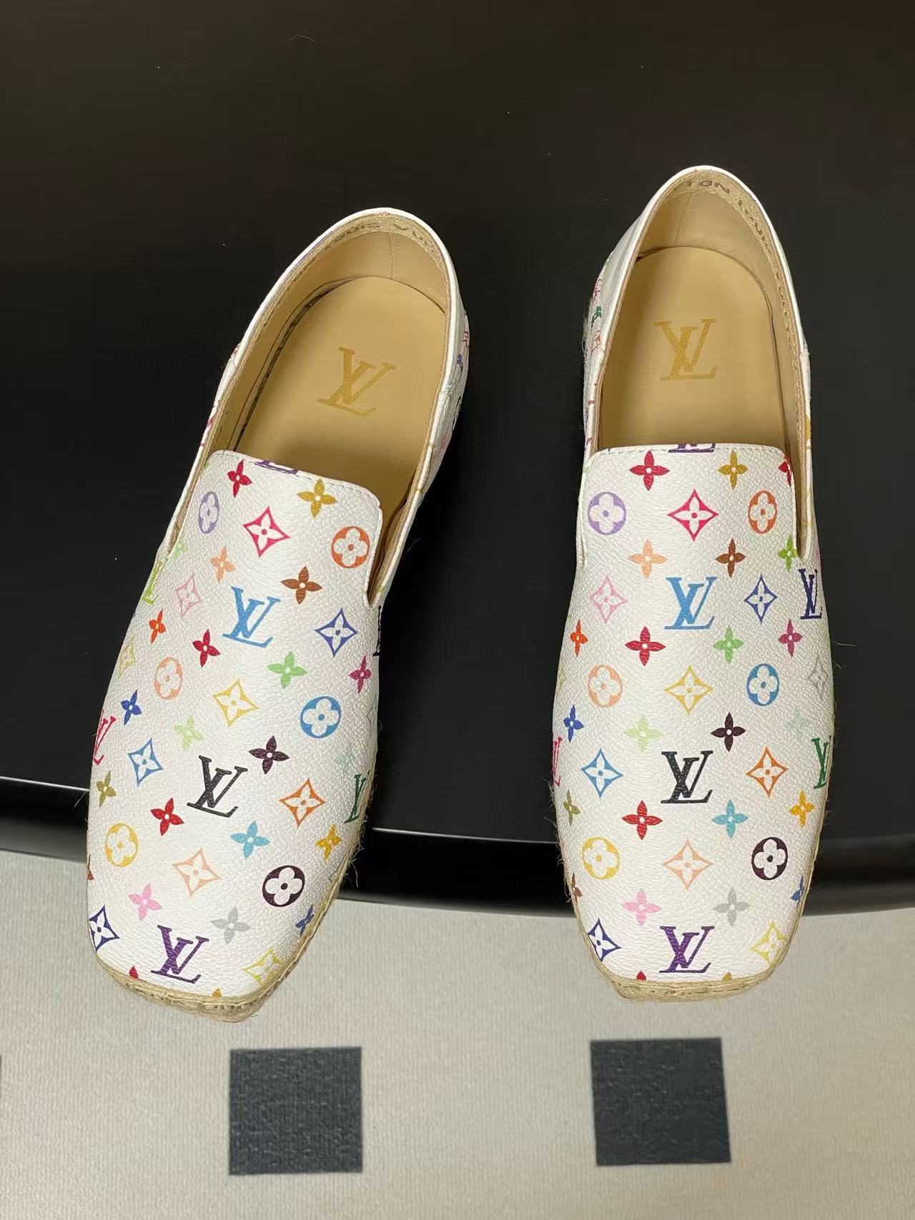 LVの高品質プリント織りローファー【50％割引+送料無料】