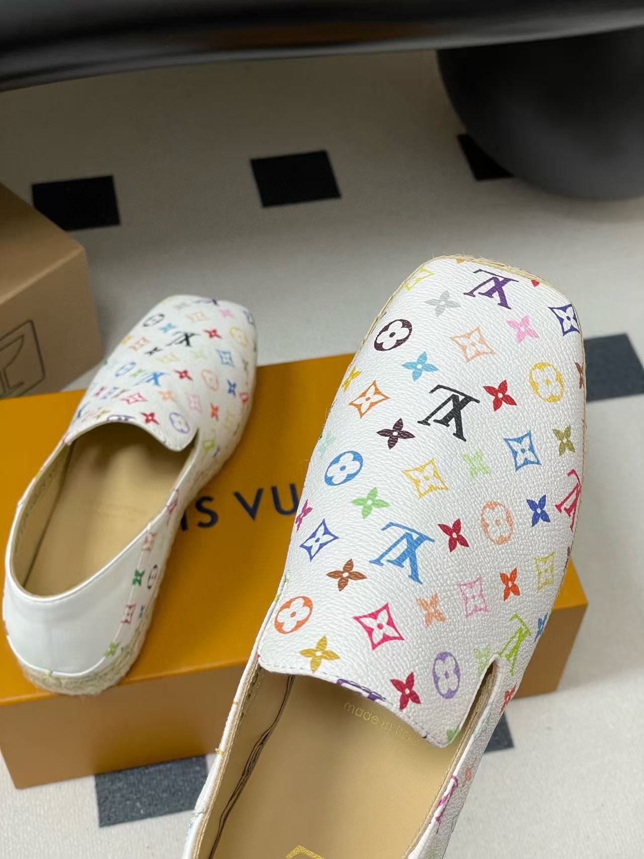 LVの高品質プリント織りローファー【50％割引+送料無料】