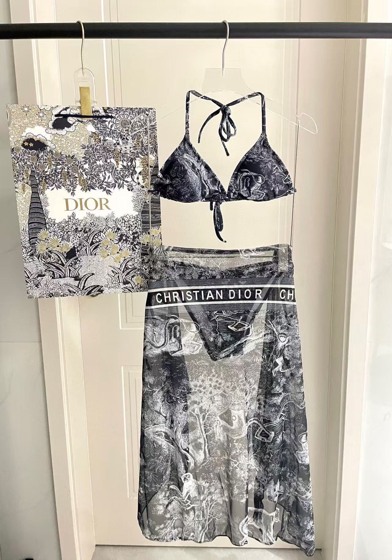 DI0R アニマルプリント スリーピース水着【50％割引+送料無料】