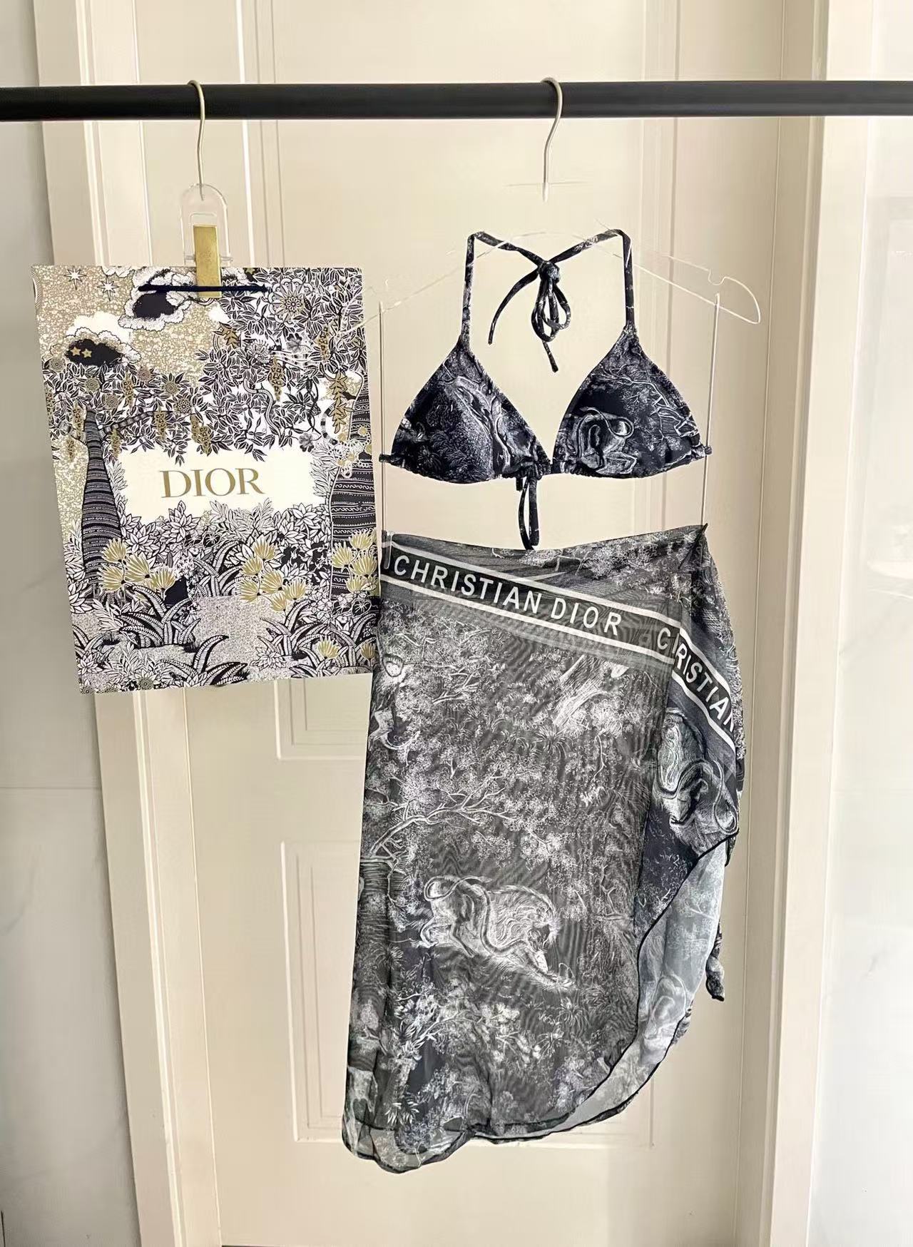 DI0R アニマルプリント スリーピース水着【50％割引+送料無料】