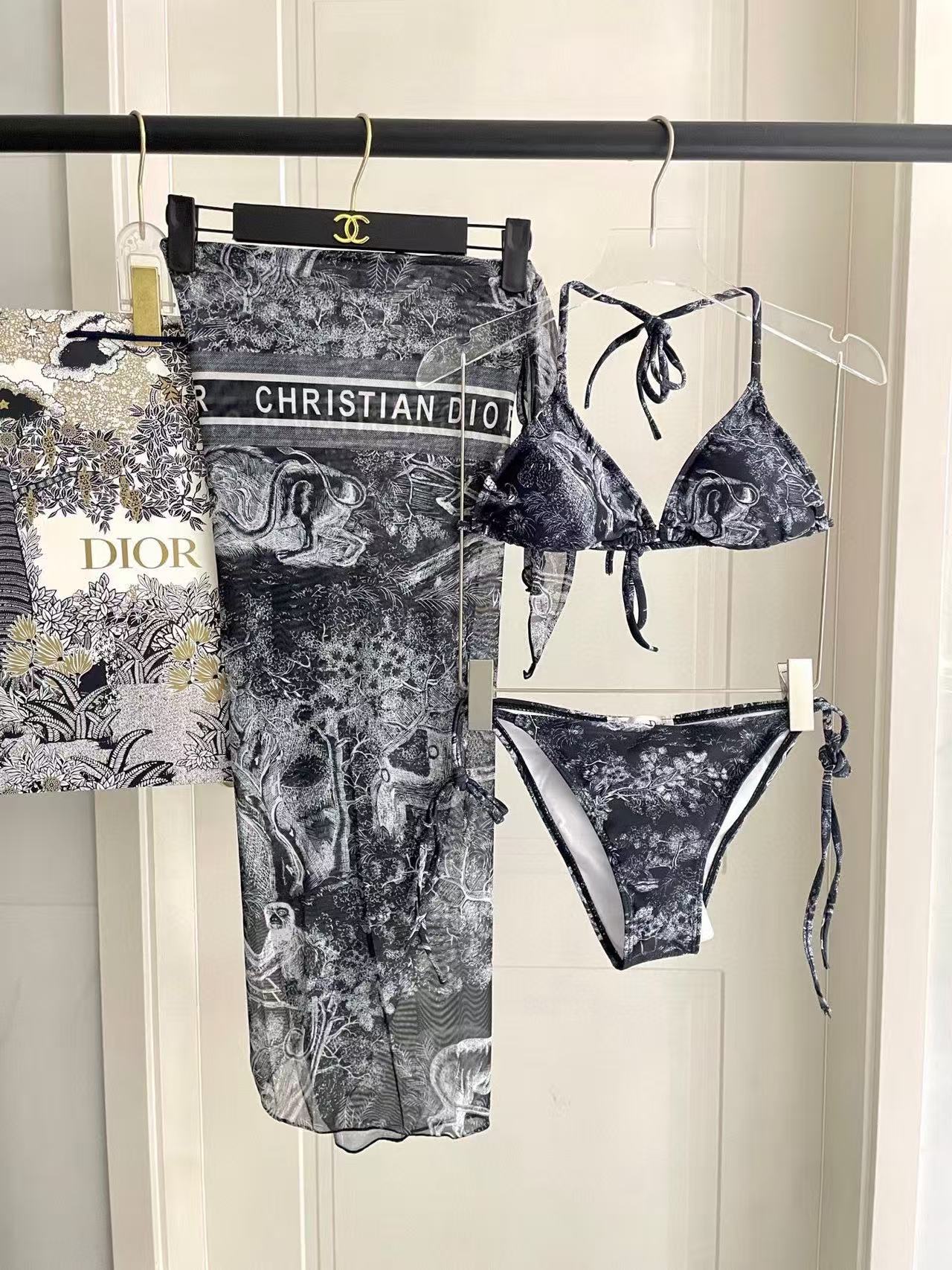 DI0R アニマルプリント スリーピース水着【50％割引+送料無料】