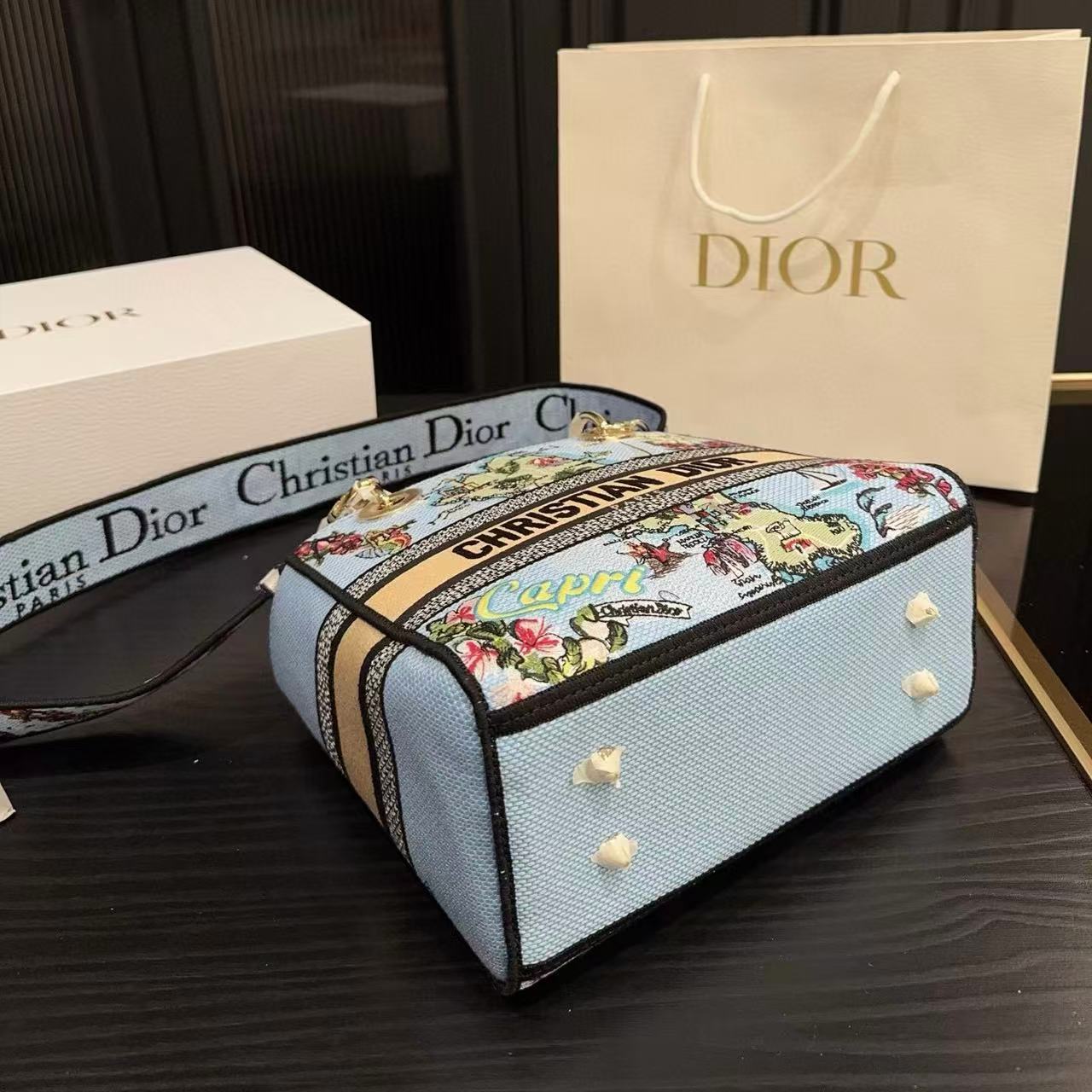 DI0Rの高品質プリントハンドバッグ【50％割引+送料無料】