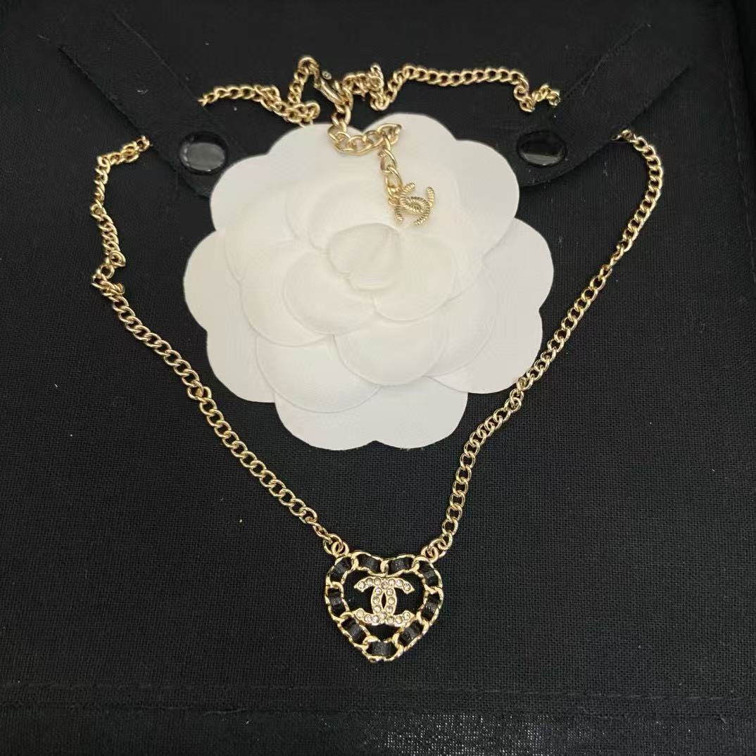 CHANE1 ピーチハート ダブルCネックレス【50％割引+送料無料】