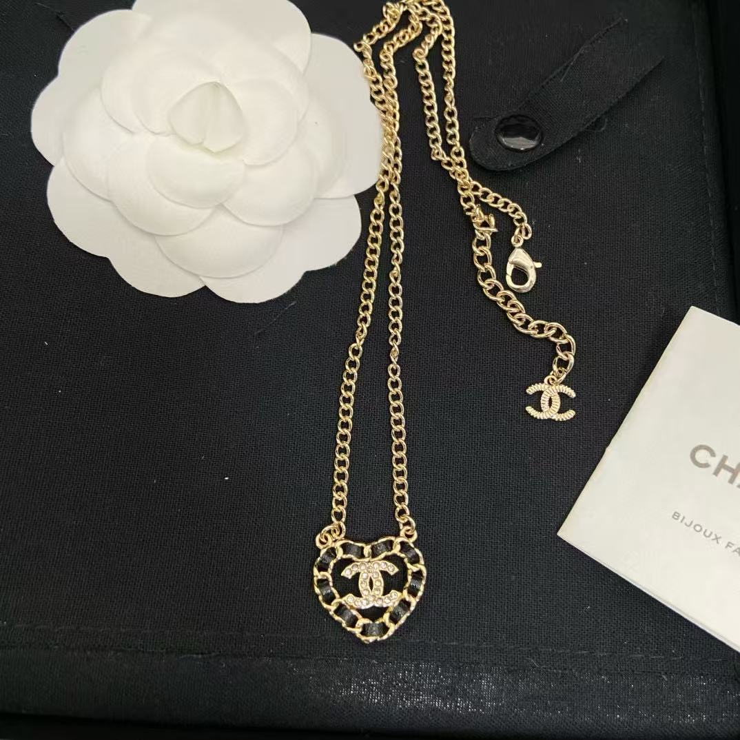 CHANE1 ピーチハート ダブルCネックレス【50％割引+送料無料】