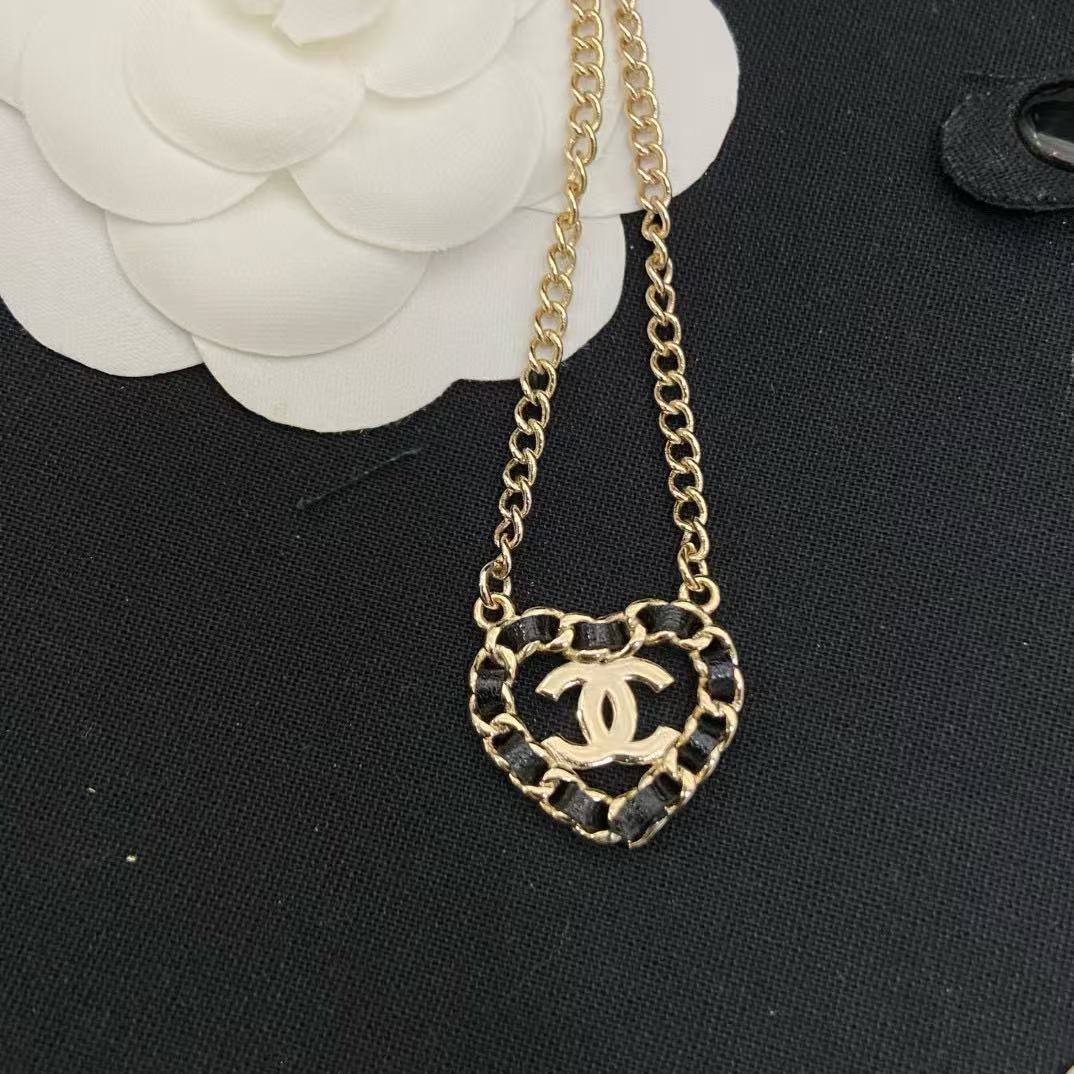 CHANE1 ピーチハート ダブルCネックレス【50％割引+送料無料】