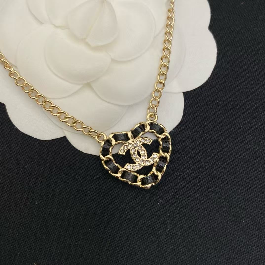 CHANE1 ピーチハート ダブルCネックレス【50％割引+送料無料】