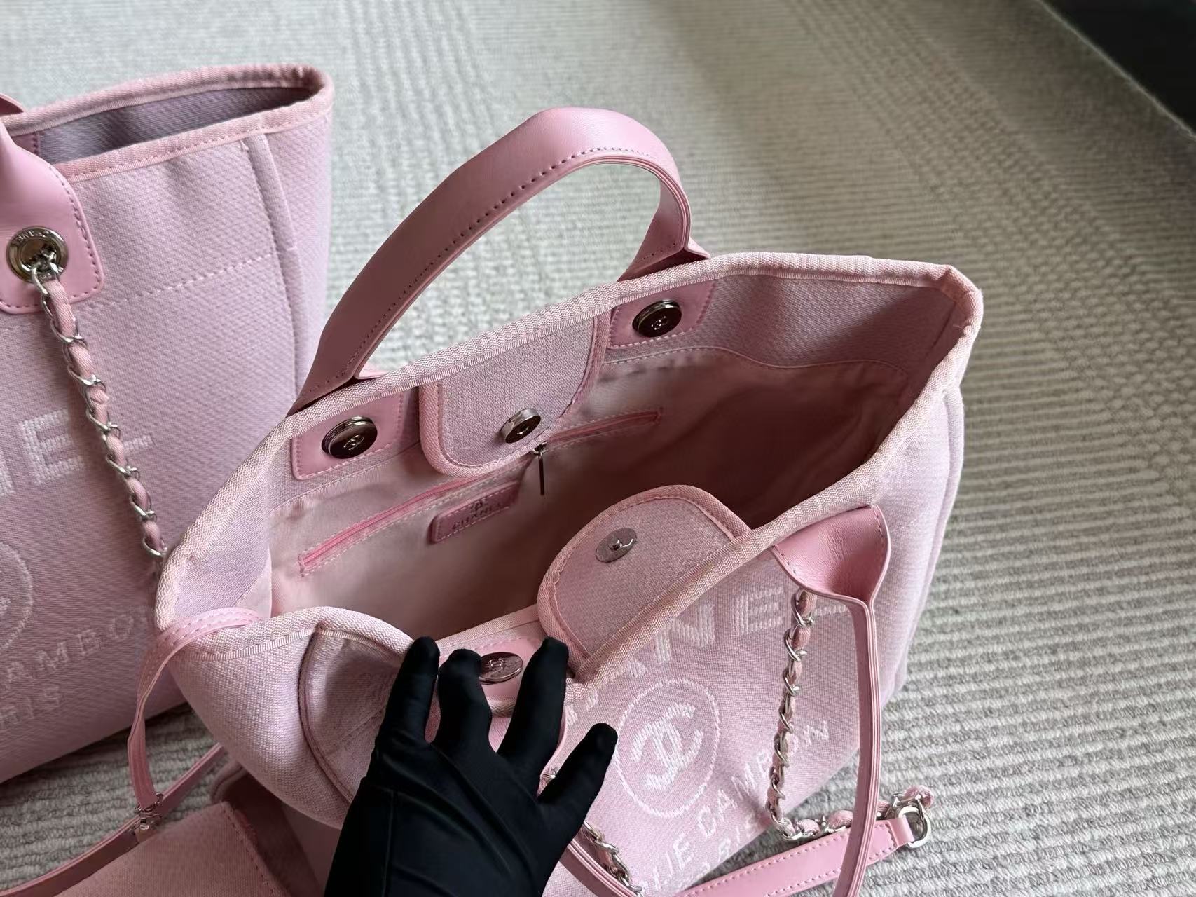 CHANE1 チェーンデニムビーチバッグ【50％割引+送料無料】