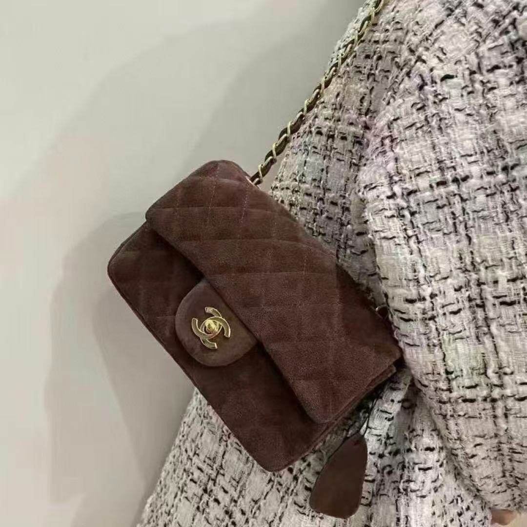 CHANE1 ディアスキンベルベットチェーンショルダーバッグ【50％割引+送料無料】