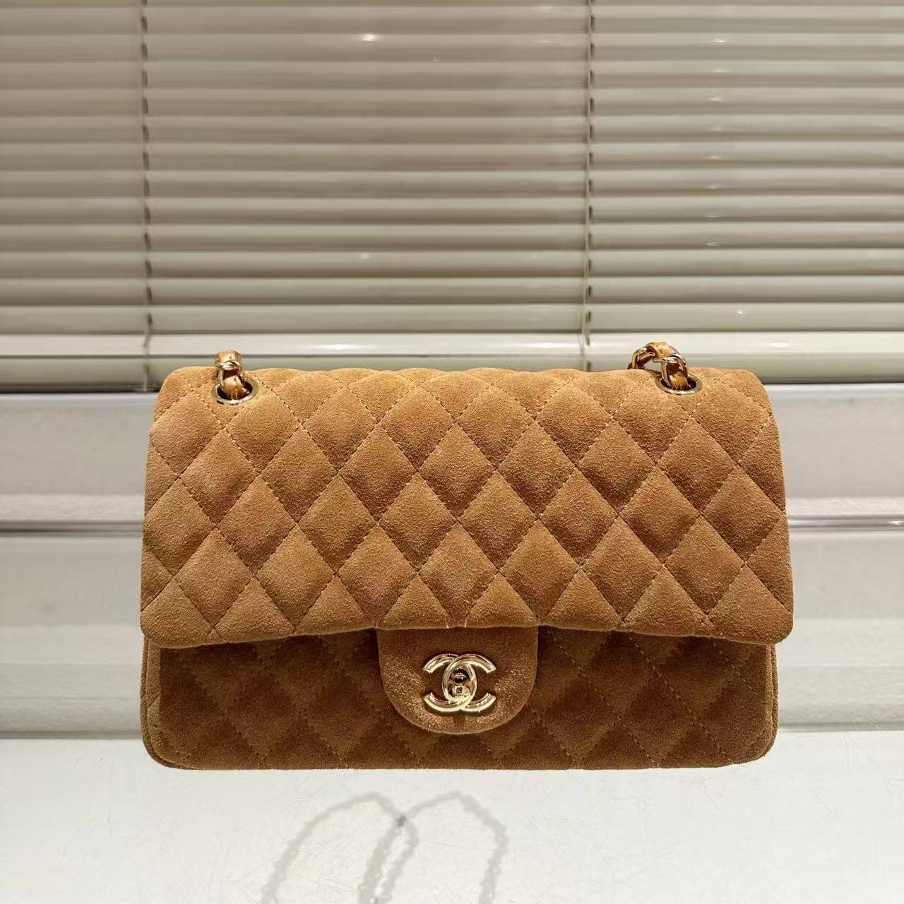 CHANE1 ディアスキンベルベットチェーンショルダーバッグ【50％割引+送料無料】