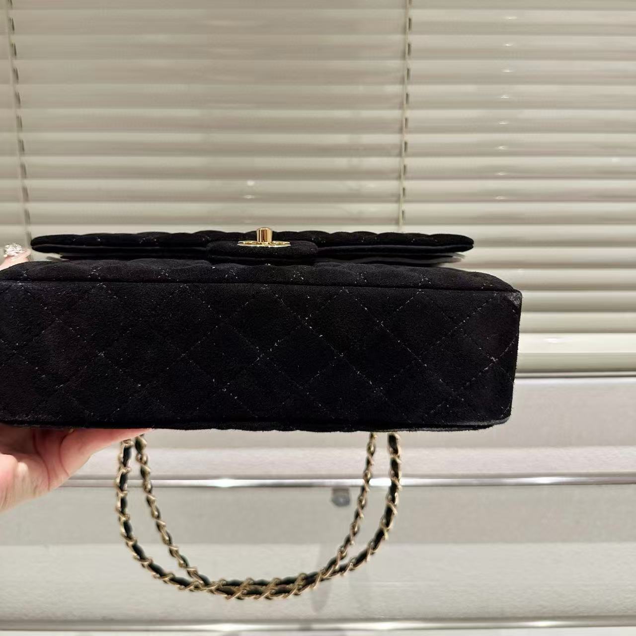 CHANE1 ディアスキンベルベットチェーンショルダーバッグ【50％割引+送料無料】