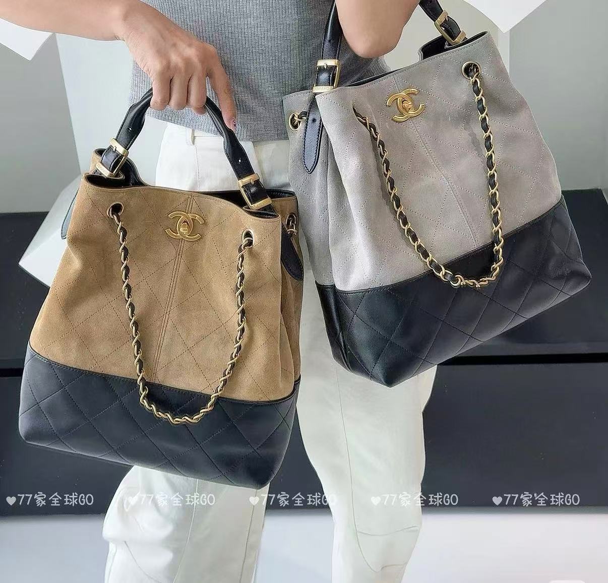 CHANE1 チェーンバケットバッグ【50％割引+送料無料】