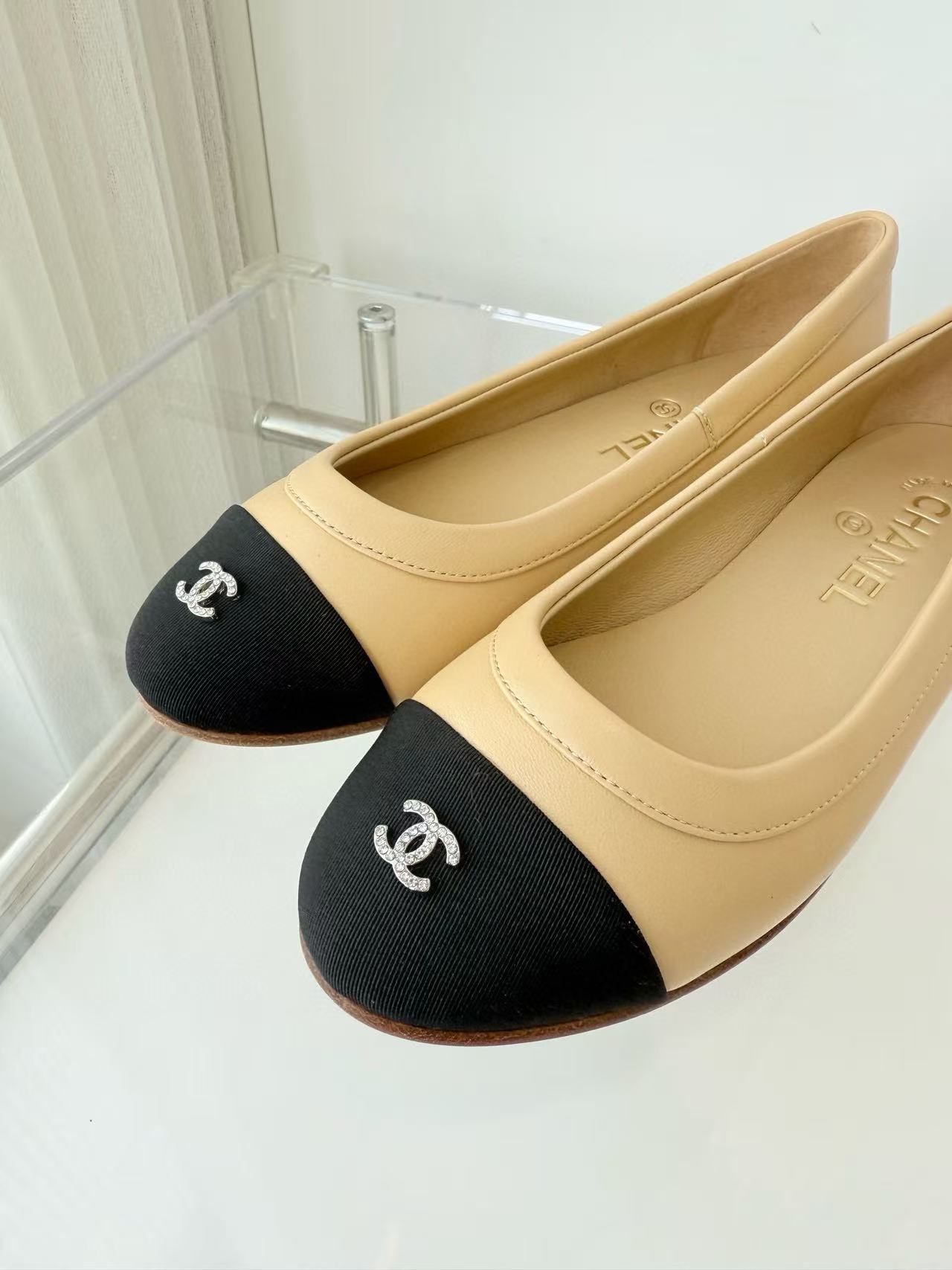 CHANE1 高品質ダブルCフラットシューズ【50％割引+送料無料】